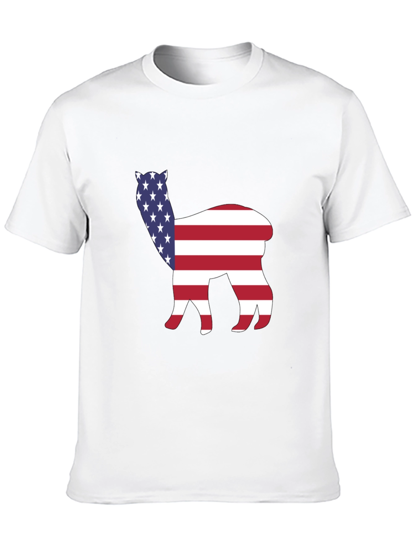 American Alpaca Tee - Patriotic USA Flag Animal Shirt