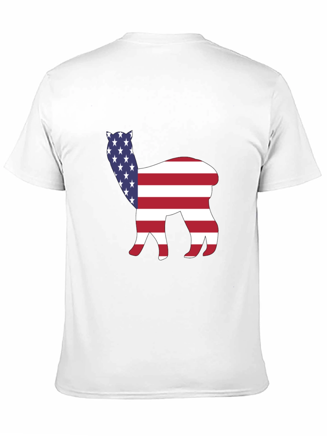 American Alpaca Tee - Patriotic USA Flag Animal Shirt