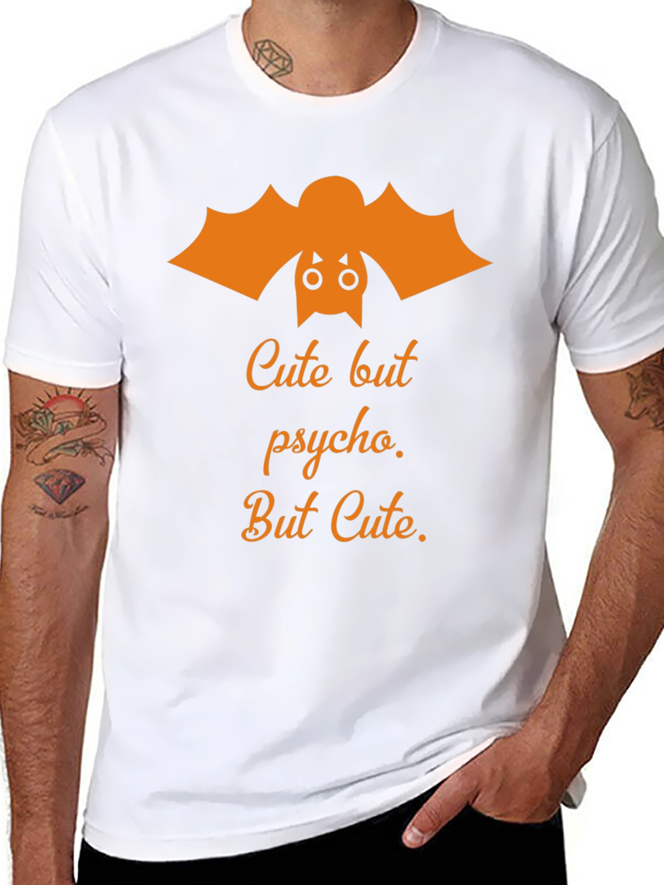 Cute But Psycho Bat Graphic T-Shirt