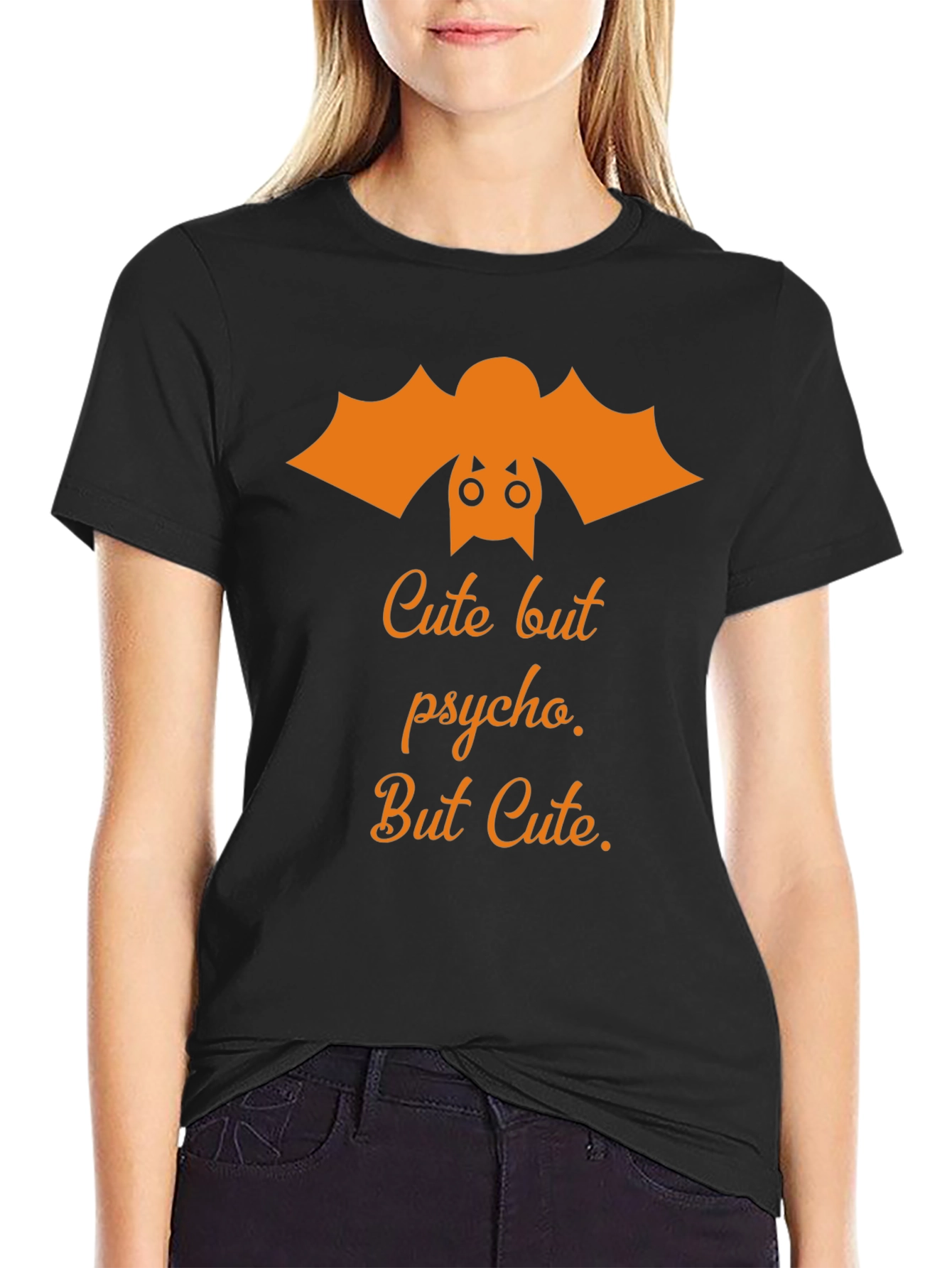 Cute But Psycho Bat Graphic T-Shirt