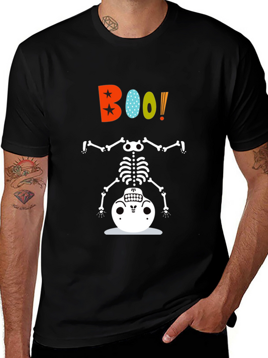 Boo! Halloween Skeleton Graphic Tee