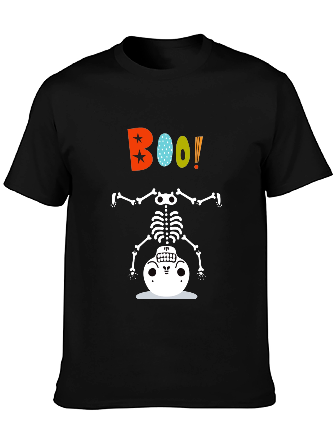 Boo! Halloween Skeleton Graphic Tee