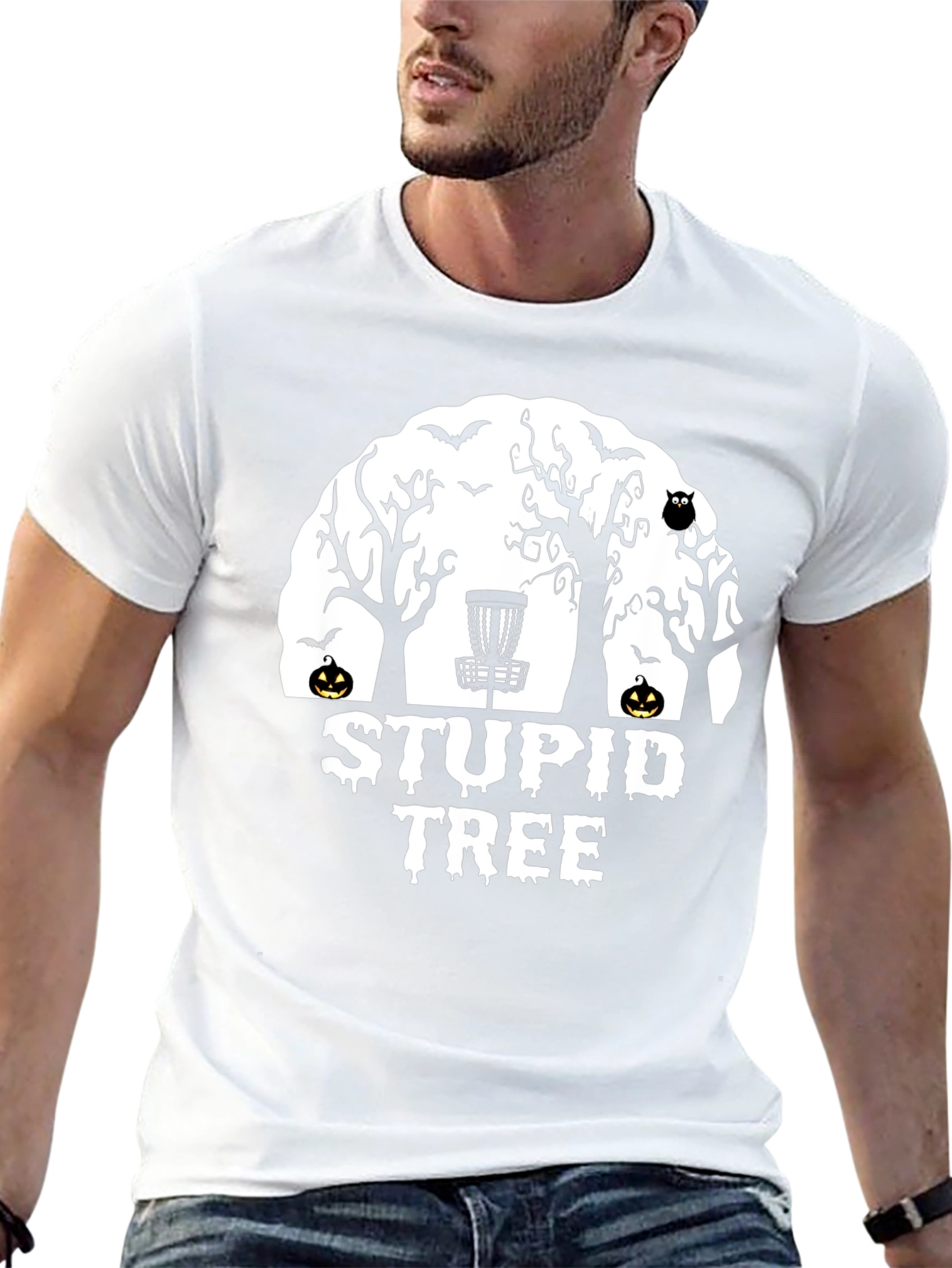 Stupid Tree Disc Golf Halloween T-Shirt