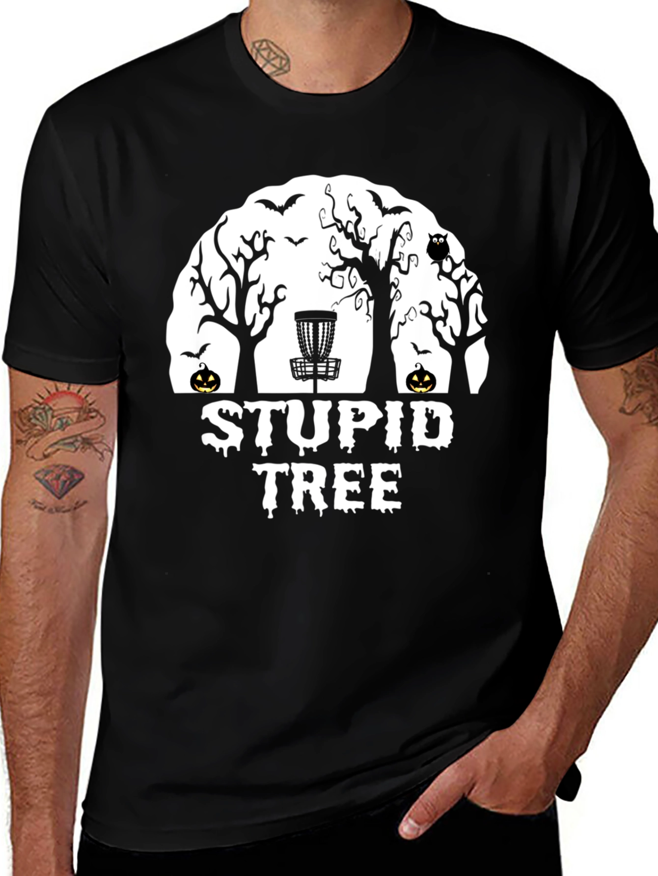Stupid Tree Disc Golf Halloween T-Shirt