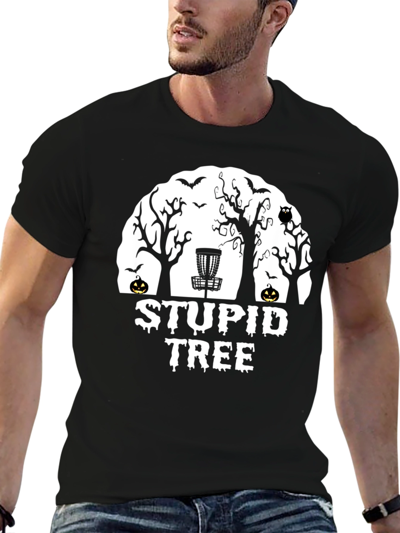 Stupid Tree Disc Golf Halloween T-Shirt