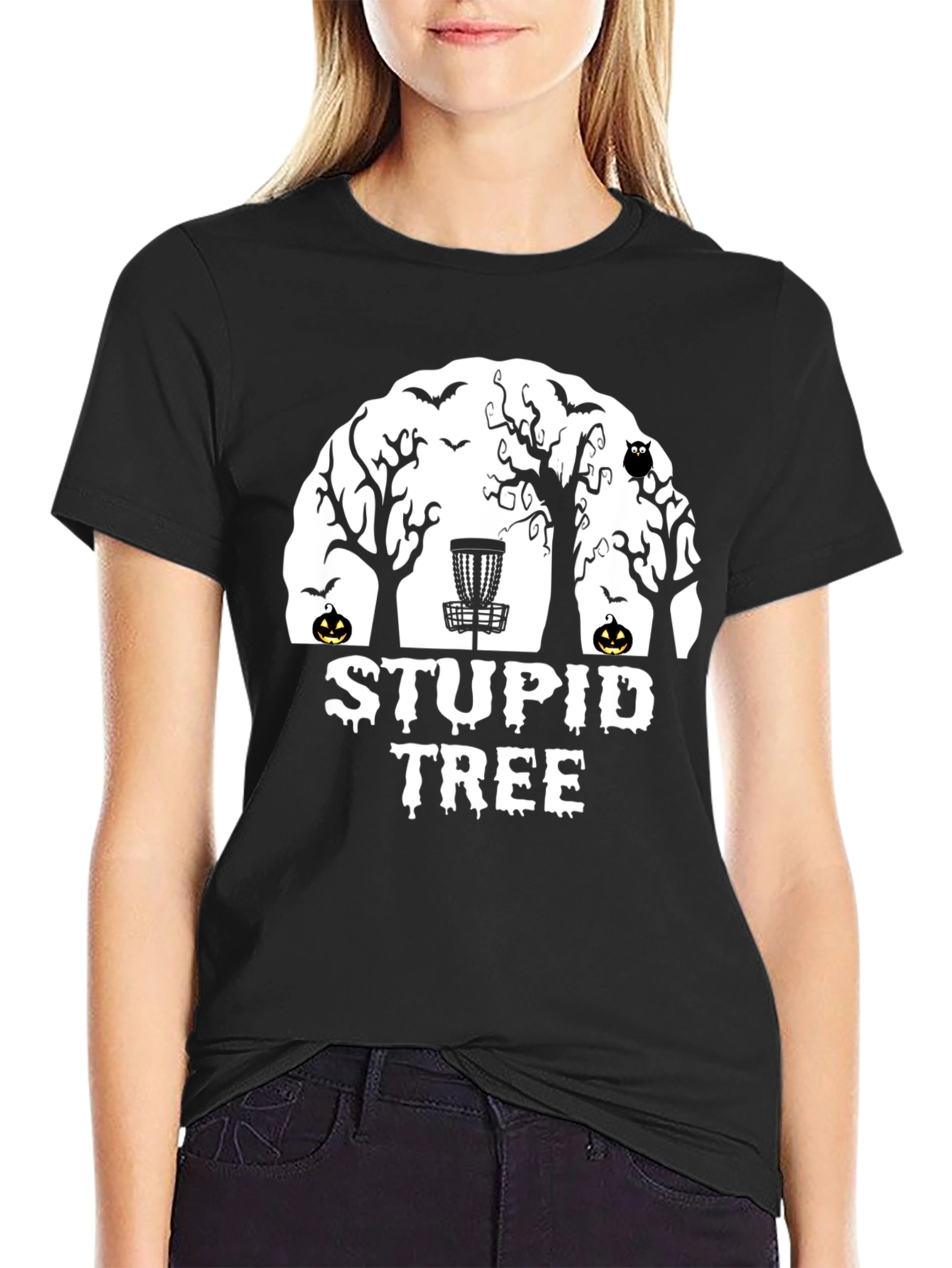 Stupid Tree Disc Golf Halloween T-Shirt