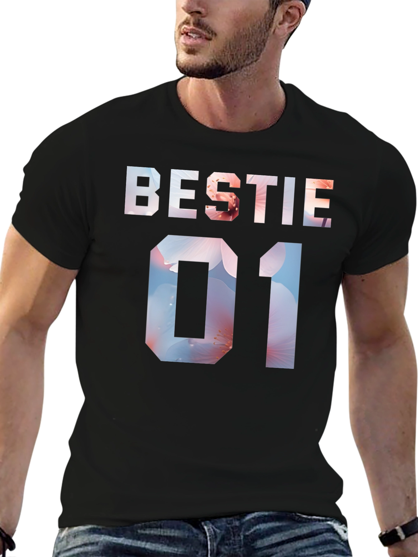 Bestie 01 Floral Print T-Shirt