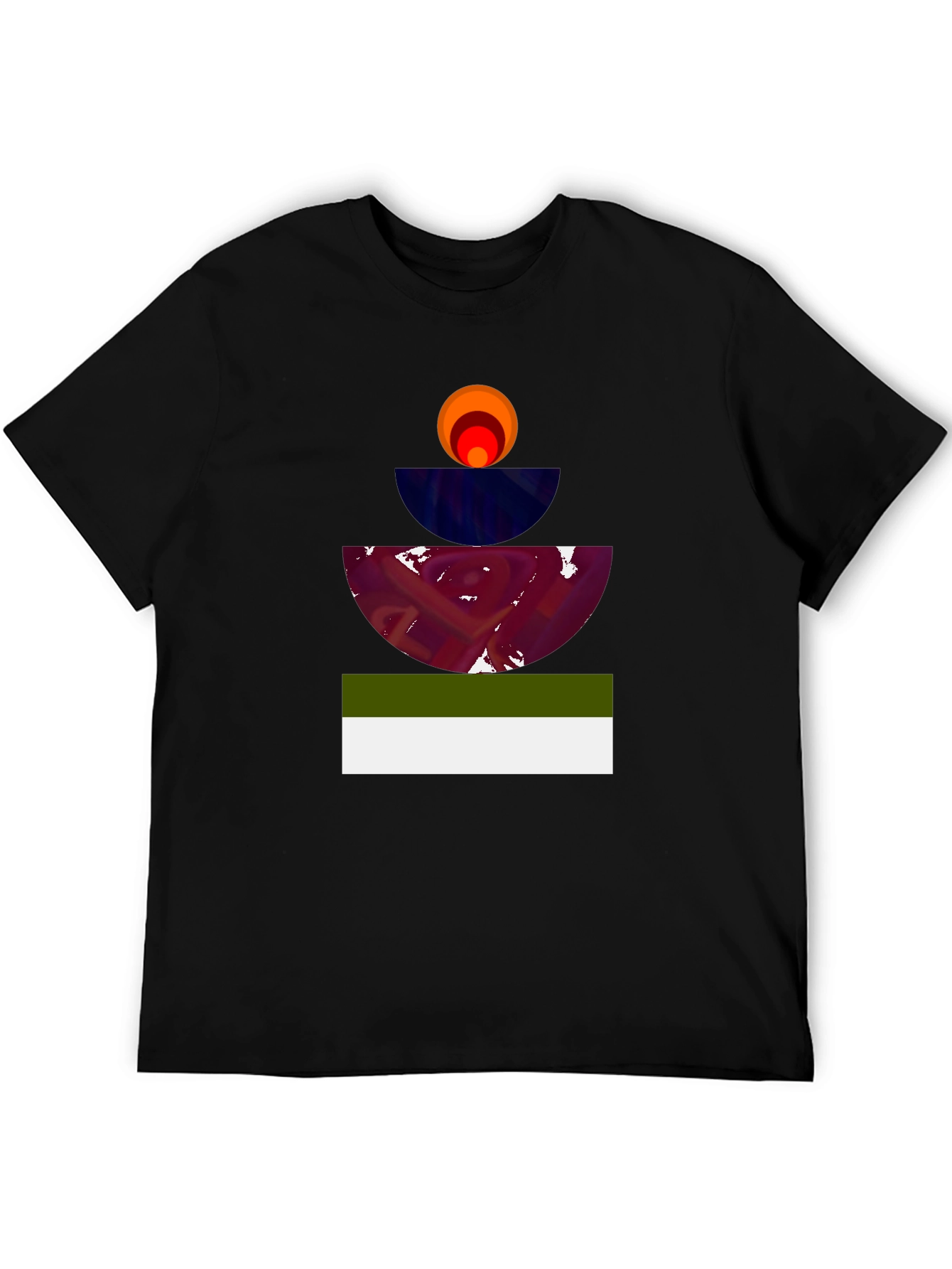 Abstract Geometric Graphic Tee - Modern Art Shirt