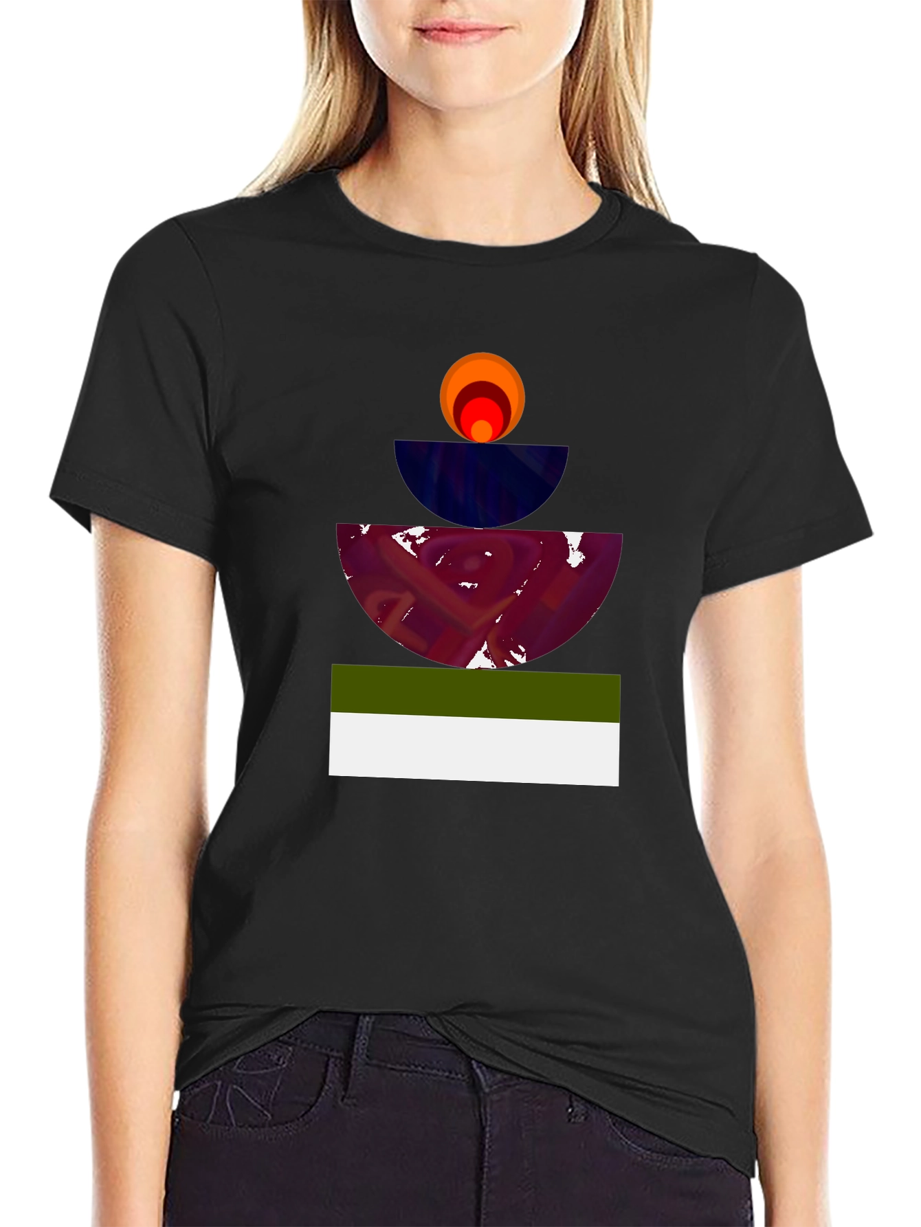 Abstract Geometric Graphic Tee - Modern Art Shirt