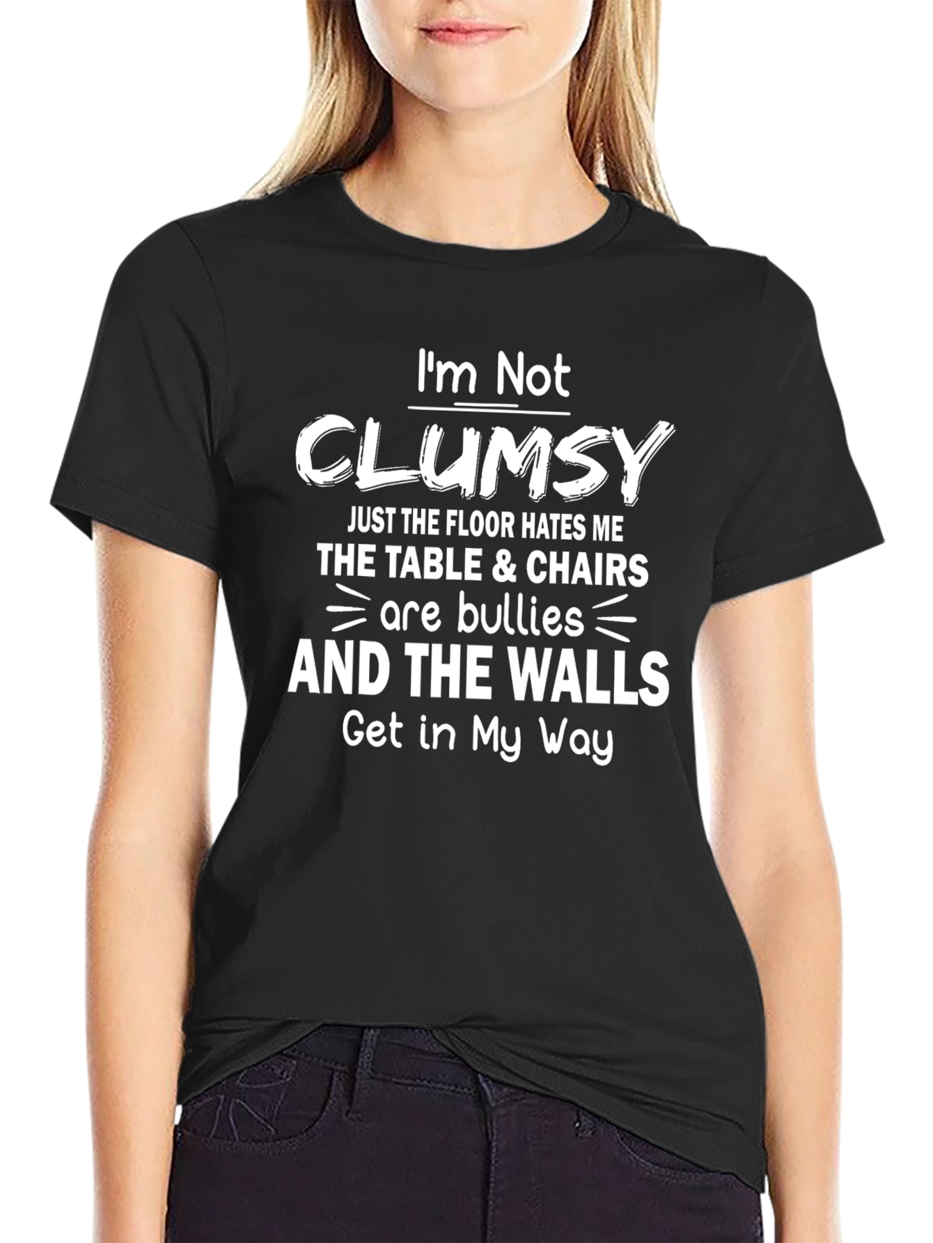 Clumsy Humor T-Shirt - Floor Hates Me!