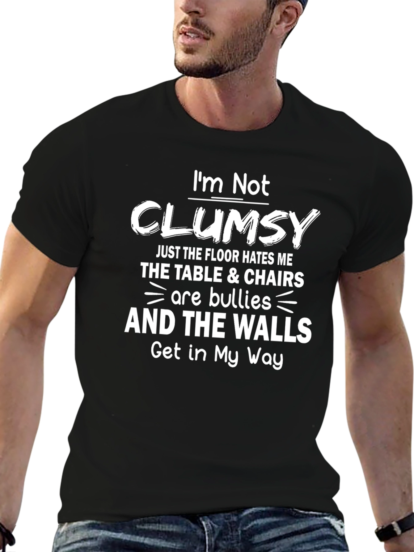 Clumsy Humor T-Shirt - Floor Hates Me!