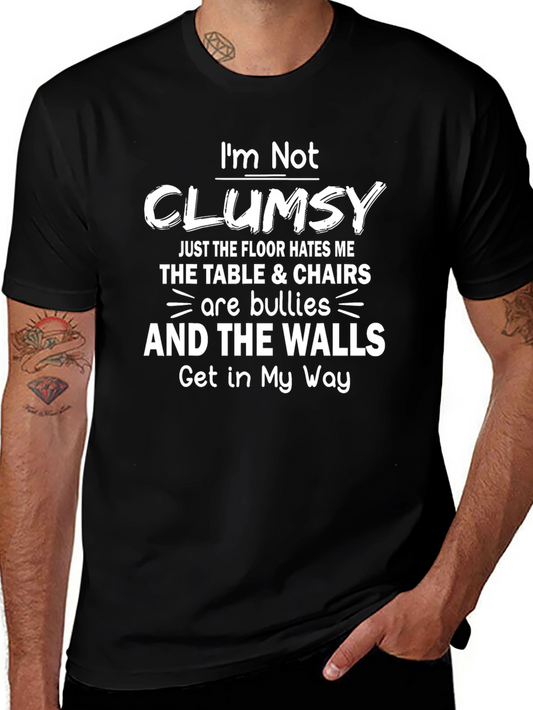 Clumsy Humor T-Shirt - Floor Hates Me!