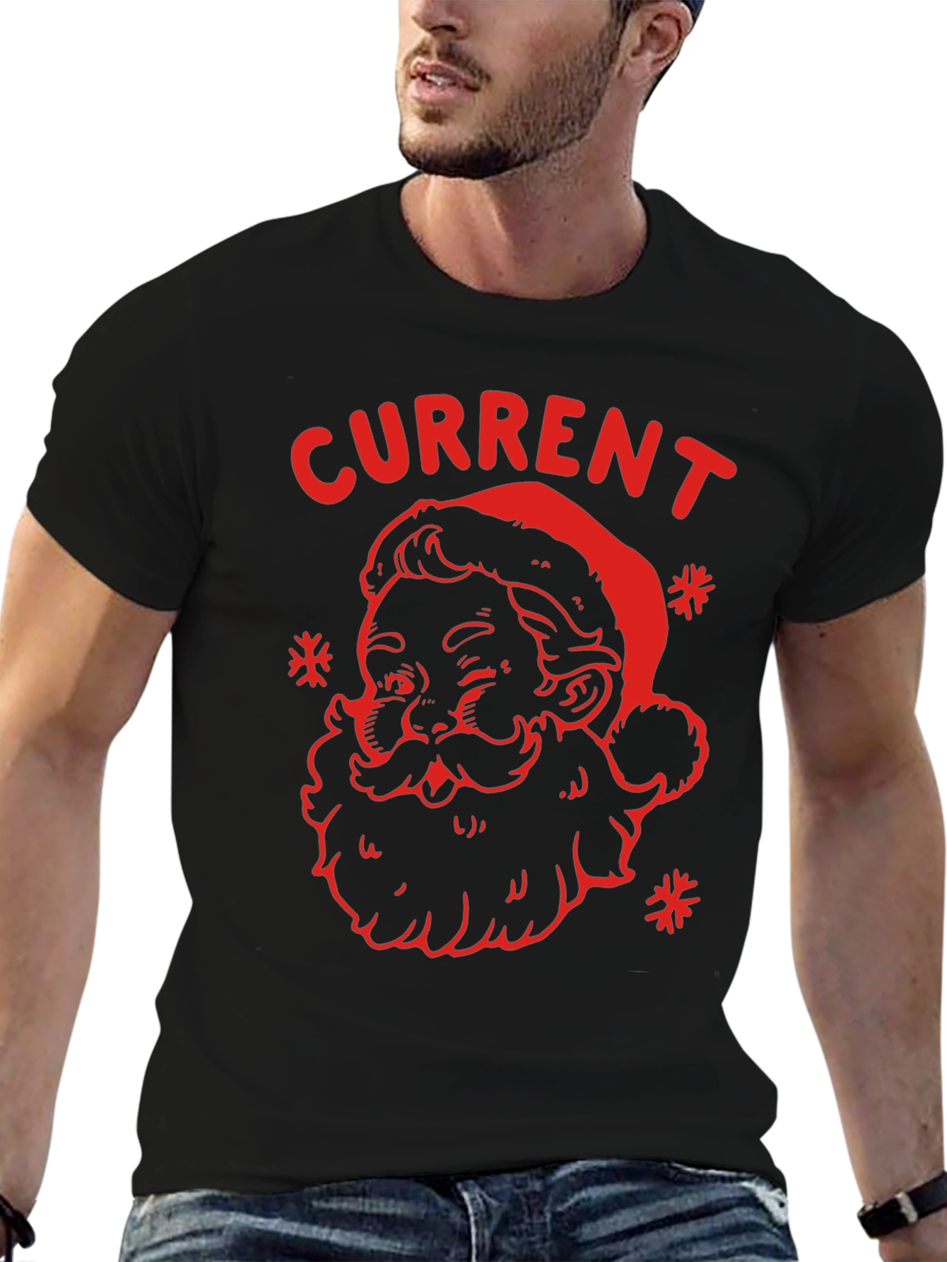 Current Santa Graphic Tee - Black