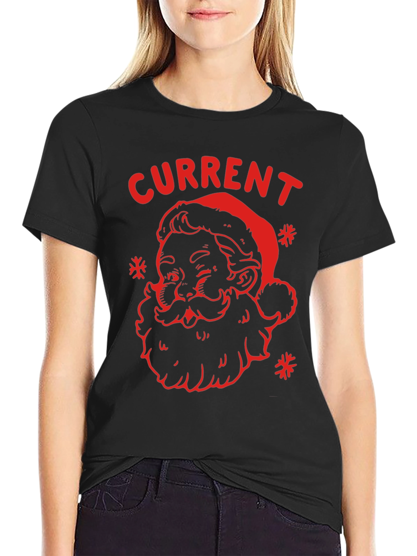 Current Santa Graphic Tee - Black