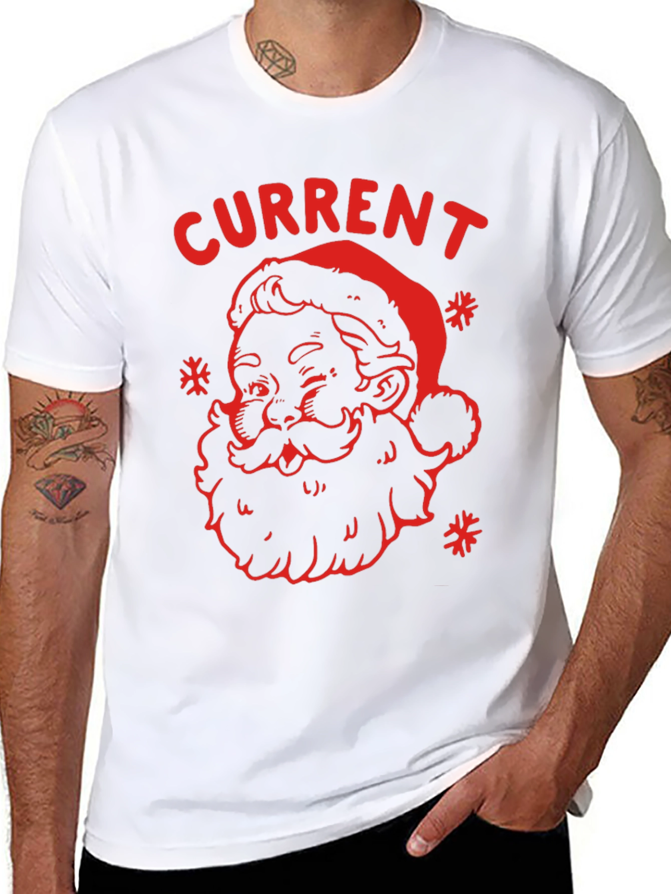 Current Santa Graphic Tee - Black
