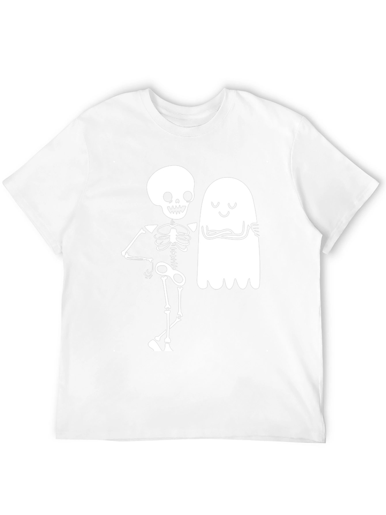 Skeleton & Ghost Graphic Tee - Halloween
