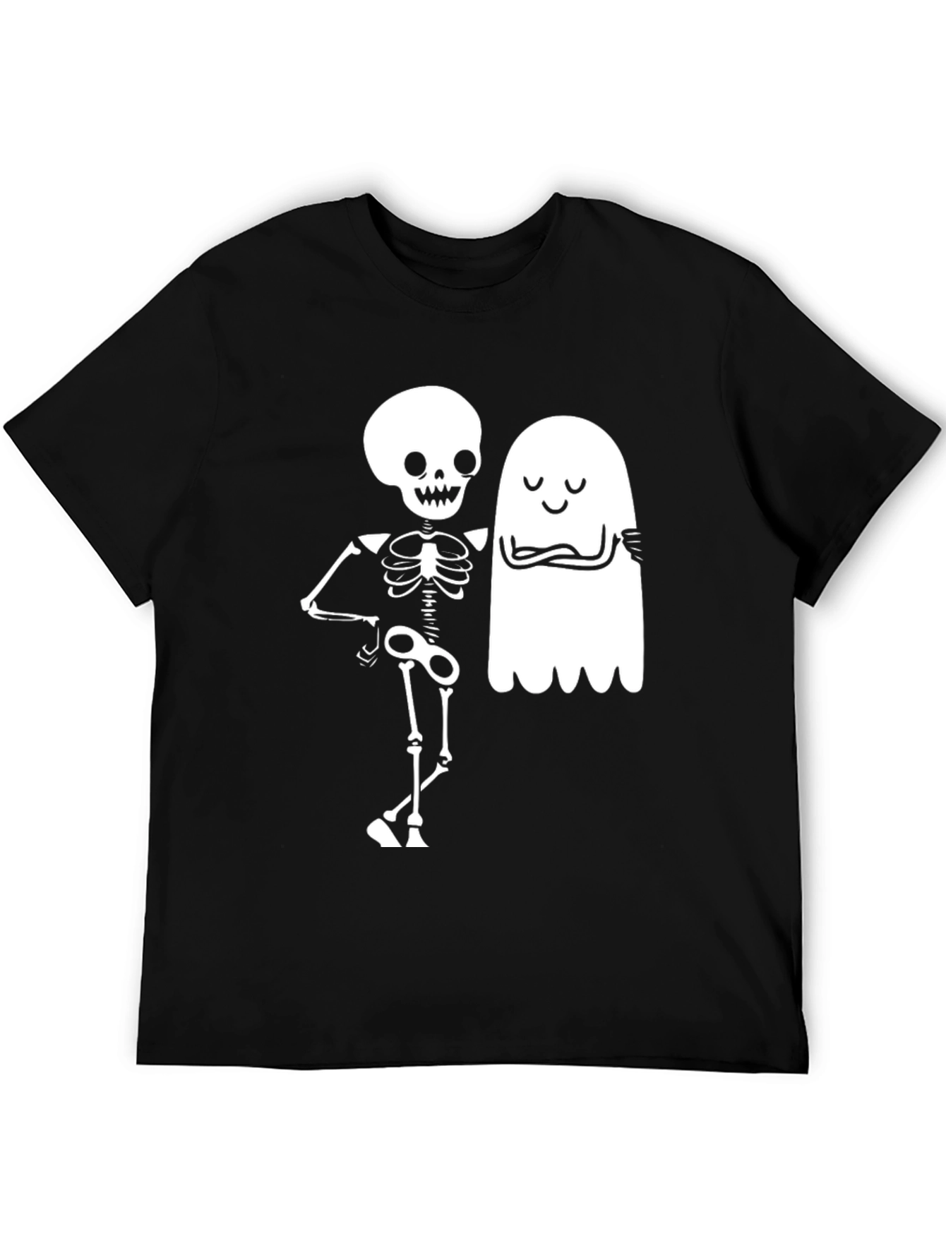 Skeleton & Ghost Graphic Tee - Halloween