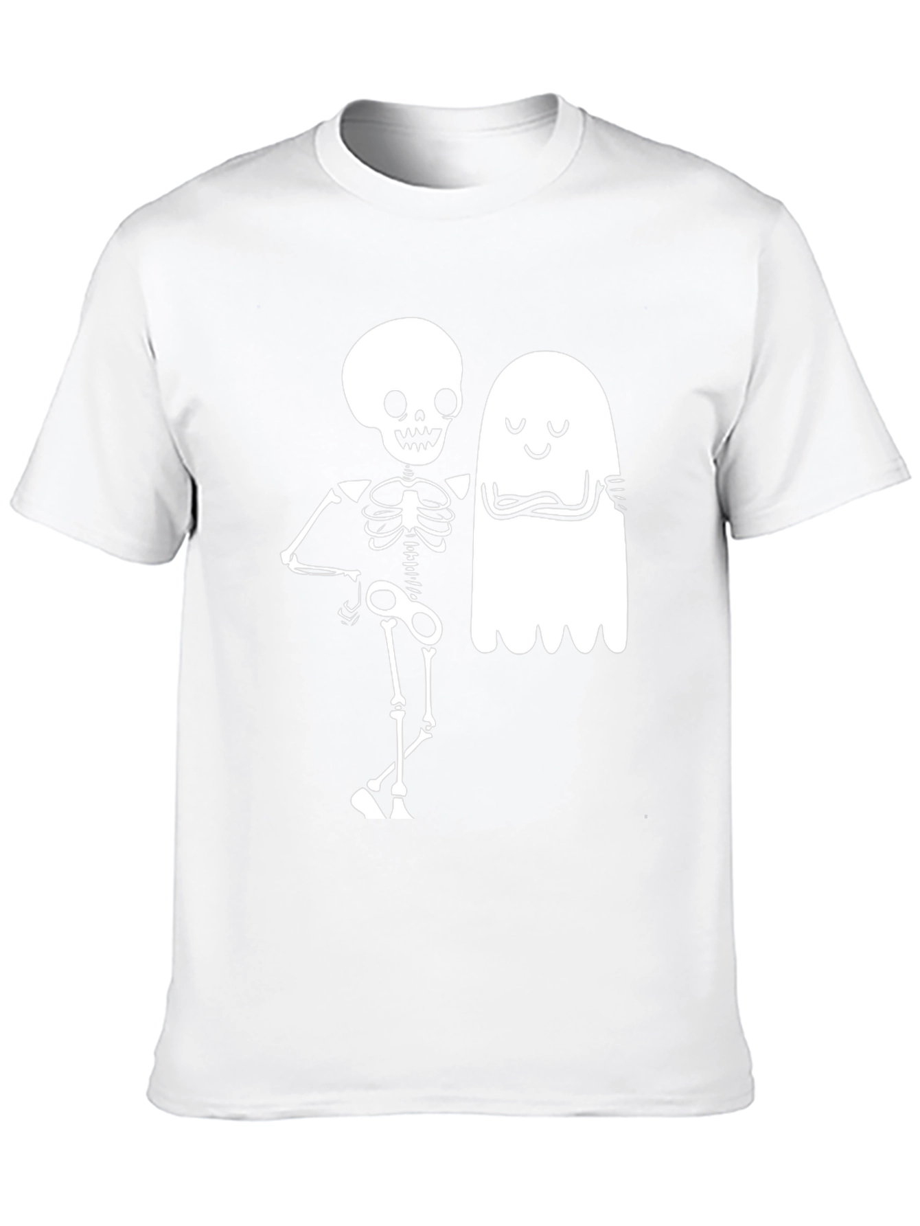 Skeleton & Ghost Graphic Tee - Halloween
