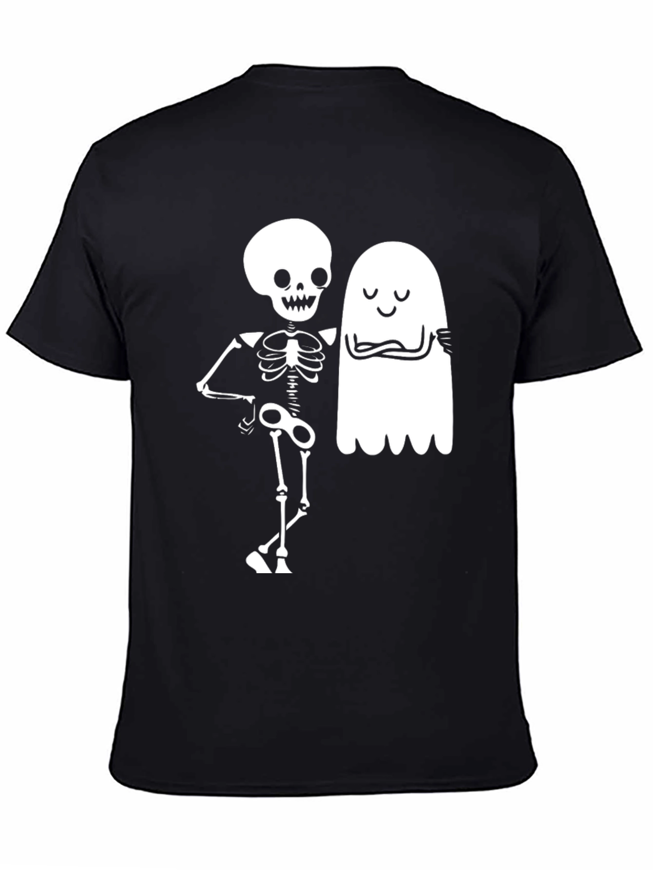 Skeleton & Ghost Graphic Tee - Halloween
