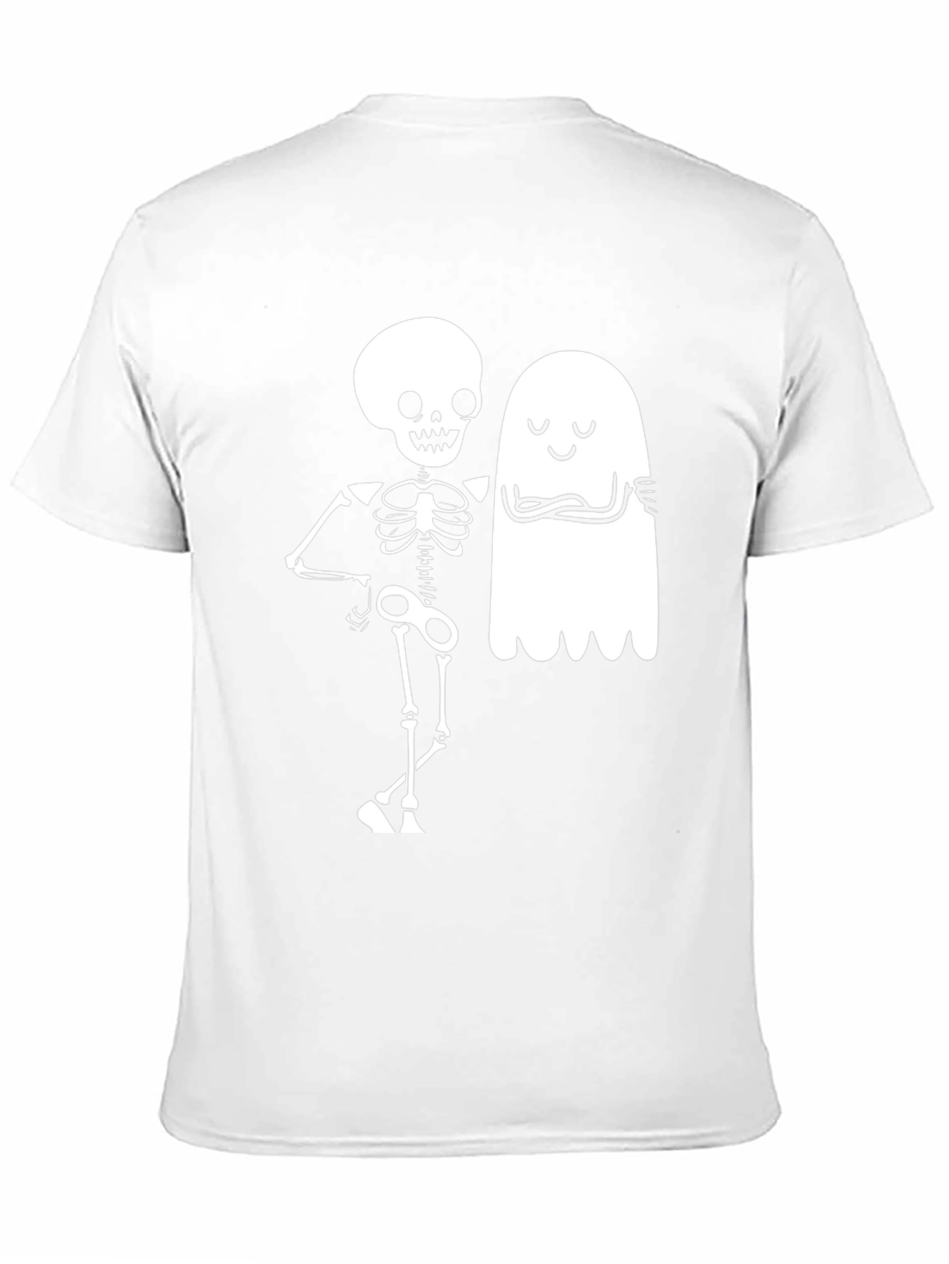 Skeleton & Ghost Graphic Tee - Halloween