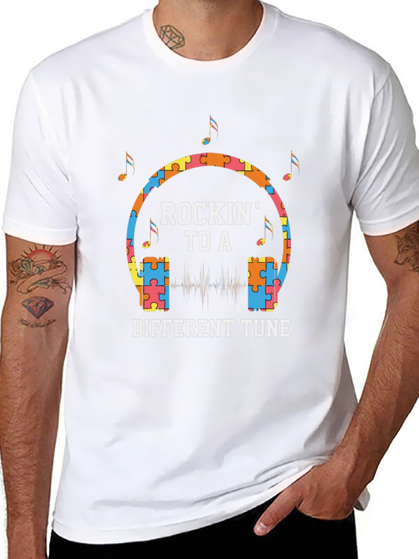 Autism Awareness Rockin To A Different Tune T-Shirt