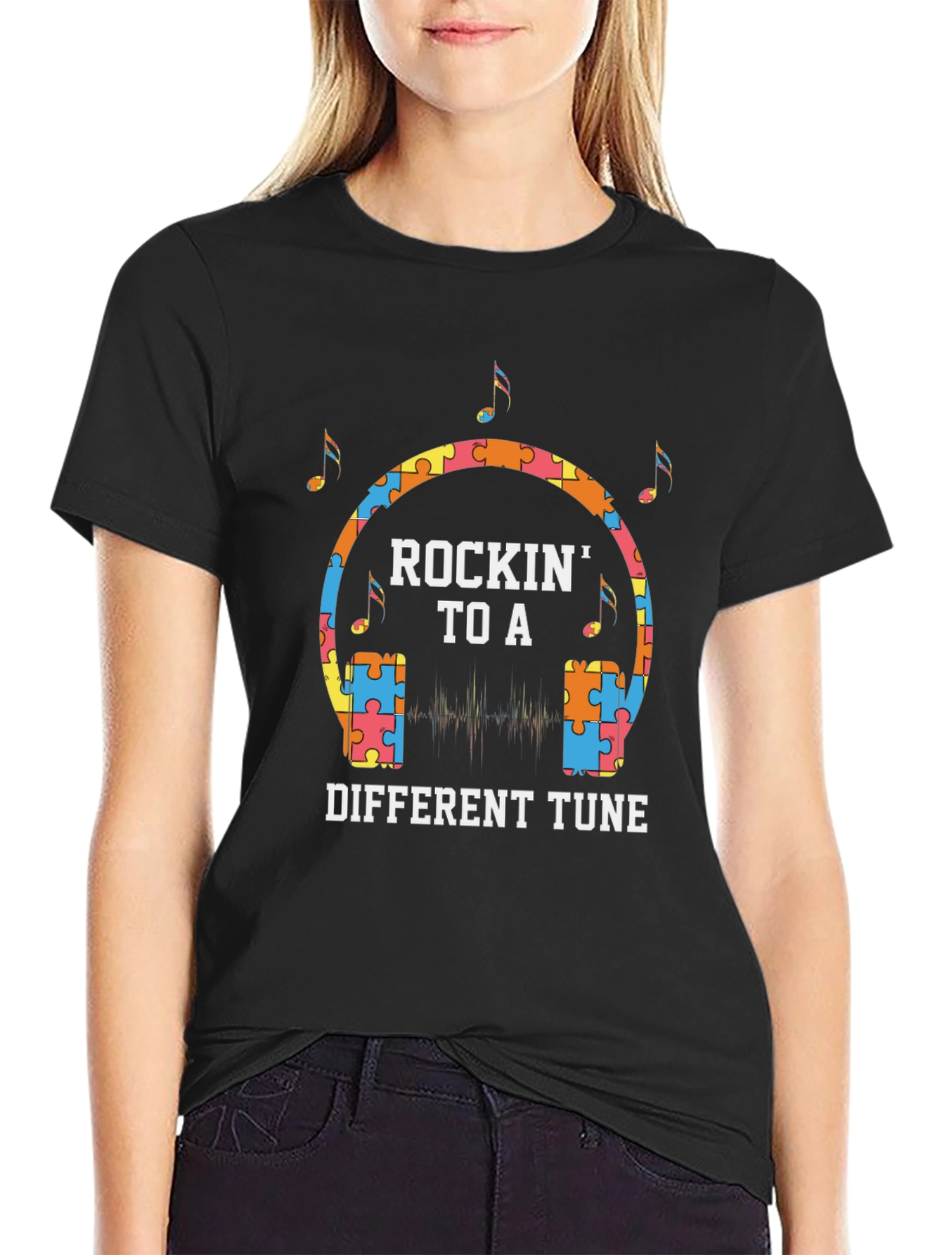 Autism Awareness Rockin To A Different Tune T-Shirt