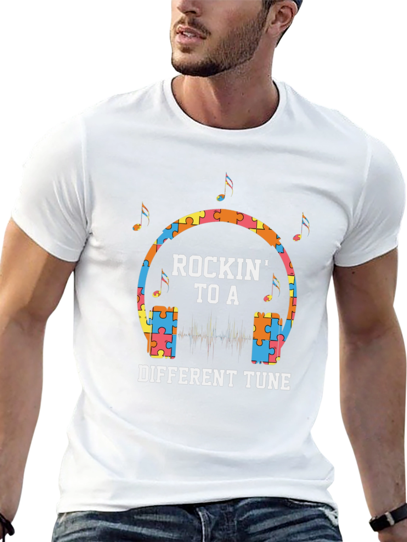 Autism Awareness Rockin To A Different Tune T-Shirt