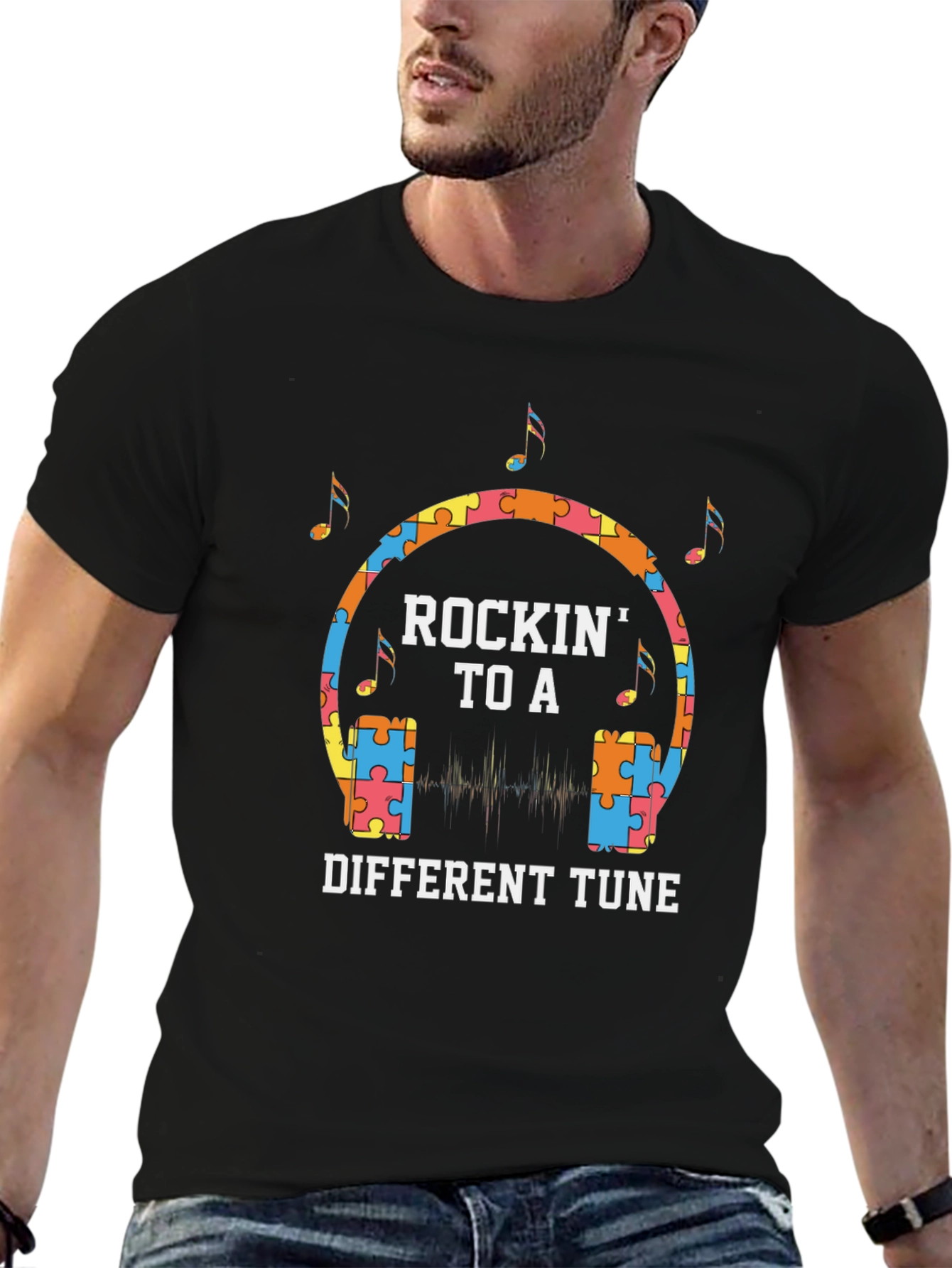 Autism Awareness Rockin To A Different Tune T-Shirt