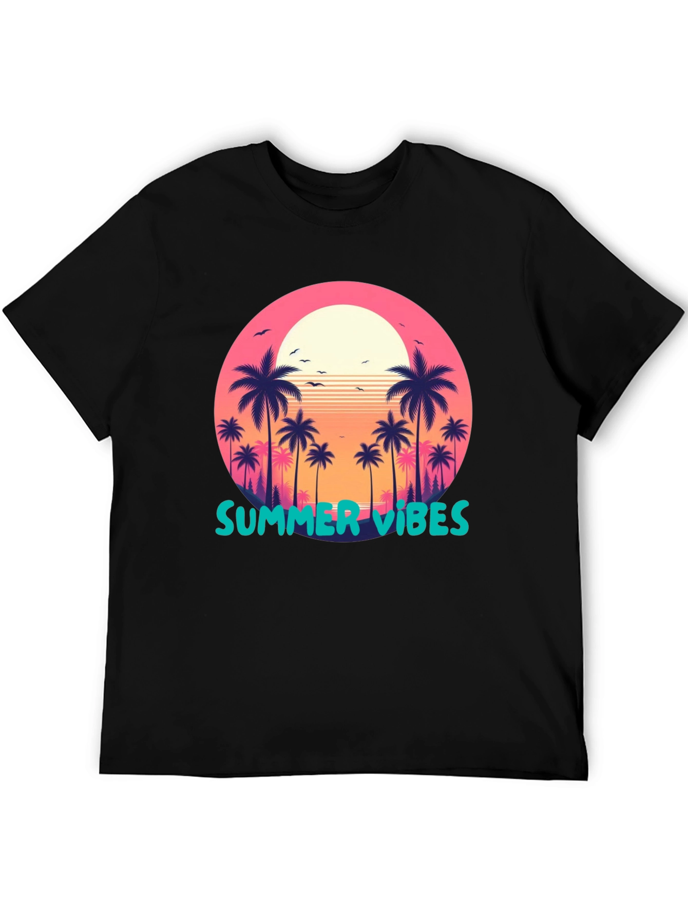 Summer Vibes Palm Tree Graphic Tee
