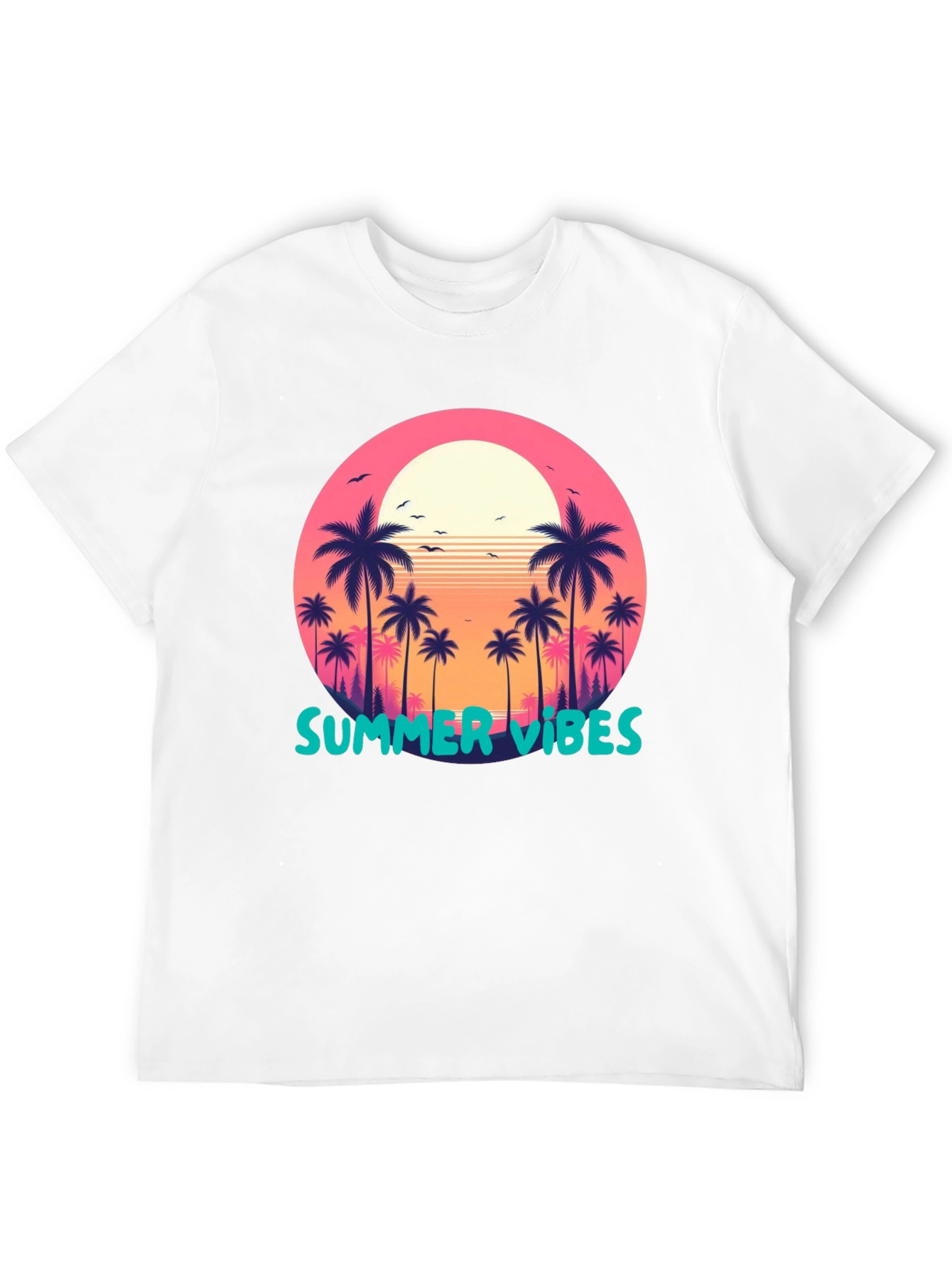 Summer Vibes Palm Tree Graphic Tee
