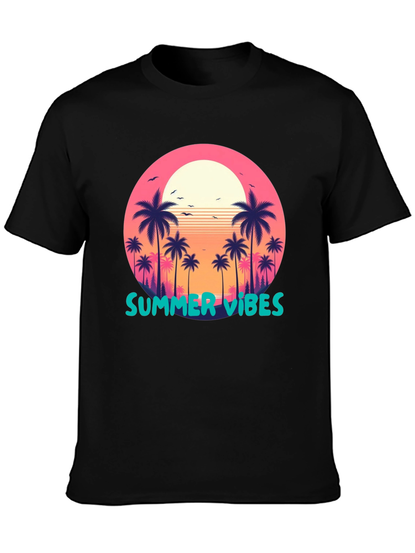 Summer Vibes Palm Tree Graphic Tee