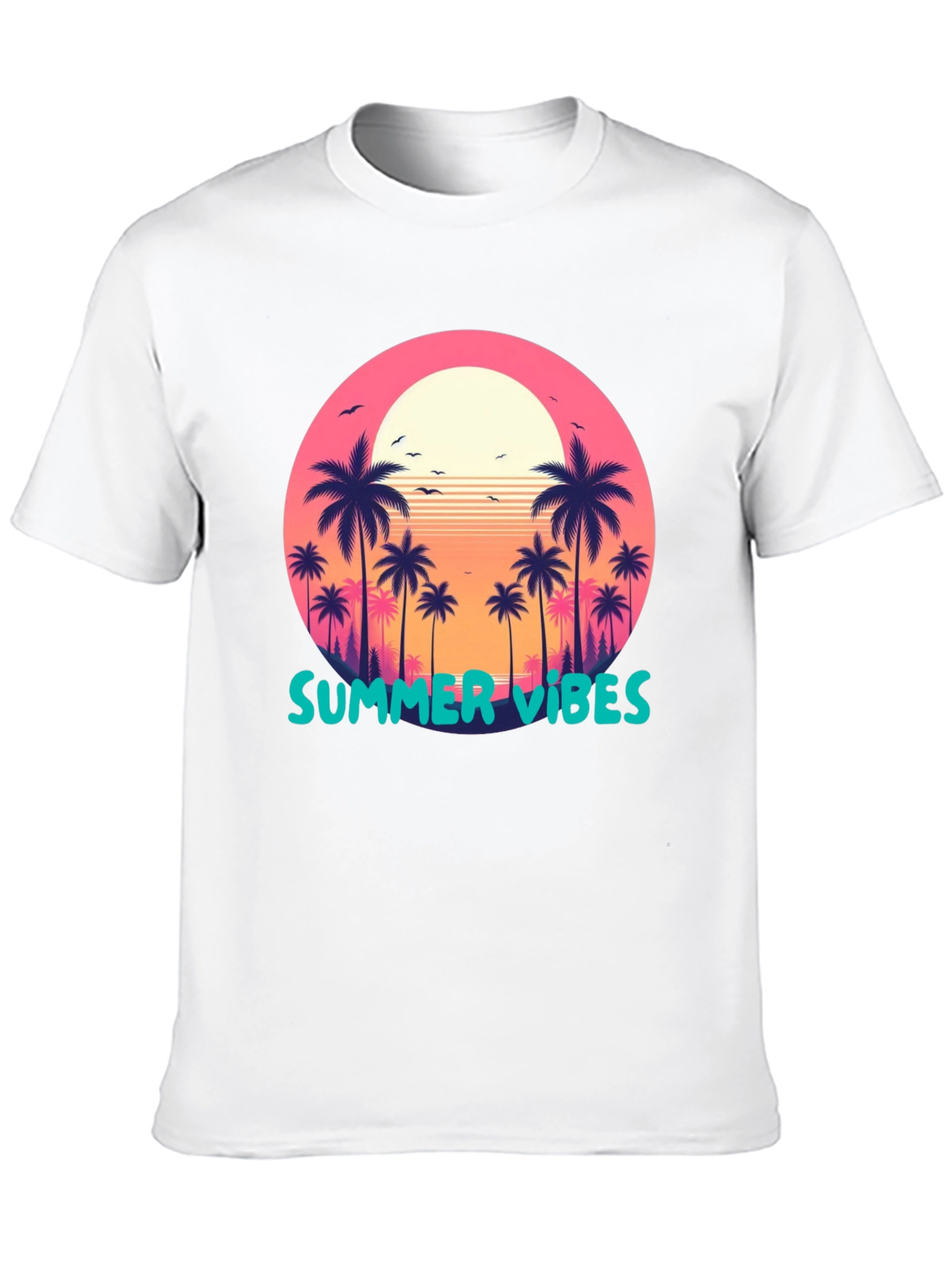 Summer Vibes Palm Tree Graphic Tee