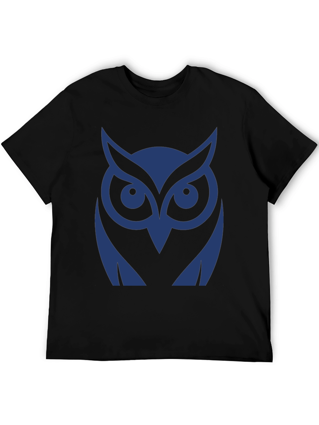 Cool Owl Graphic Tee - Black Cotton T-Shirt