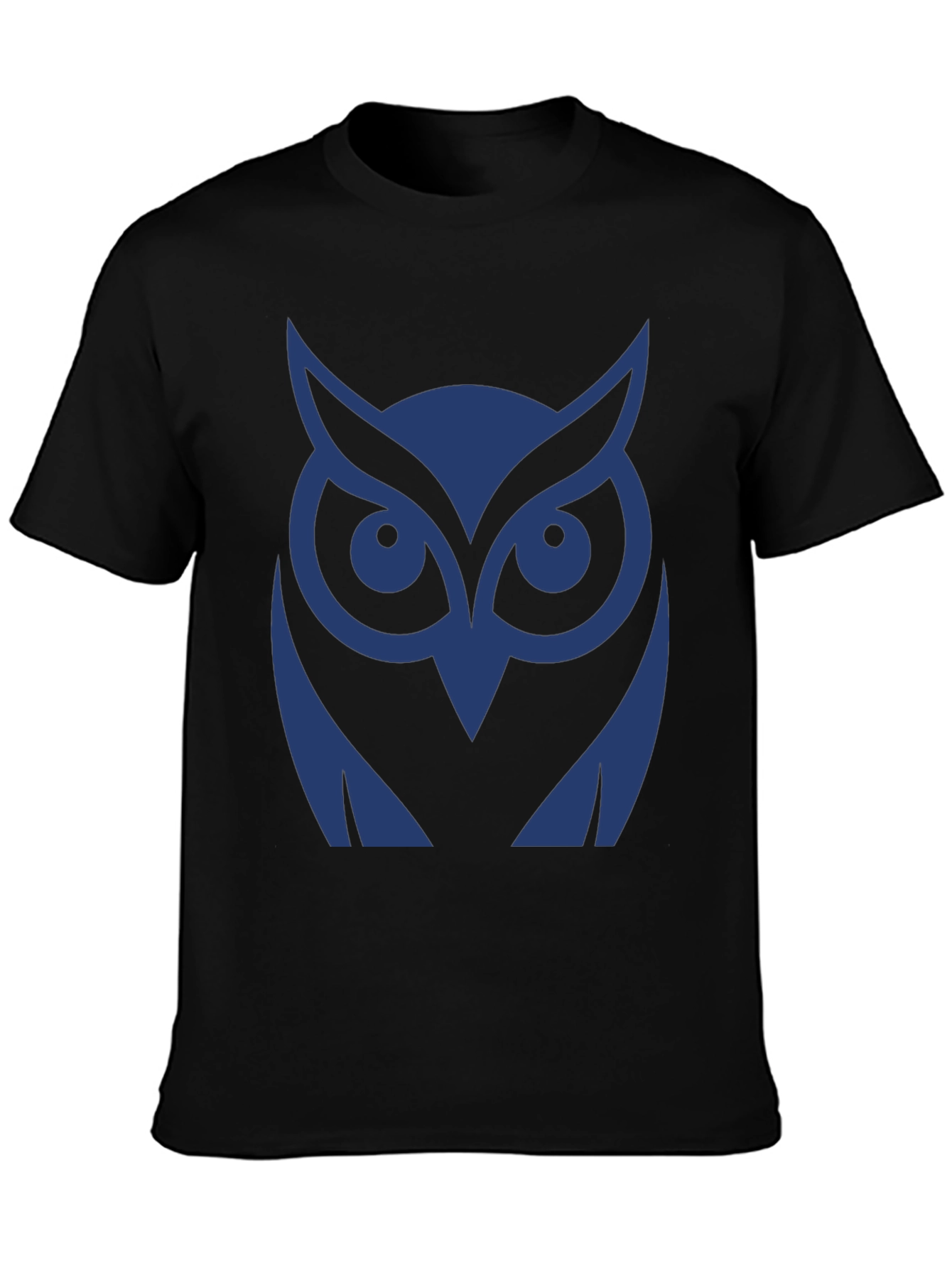 Cool Owl Graphic Tee - Black Cotton T-Shirt