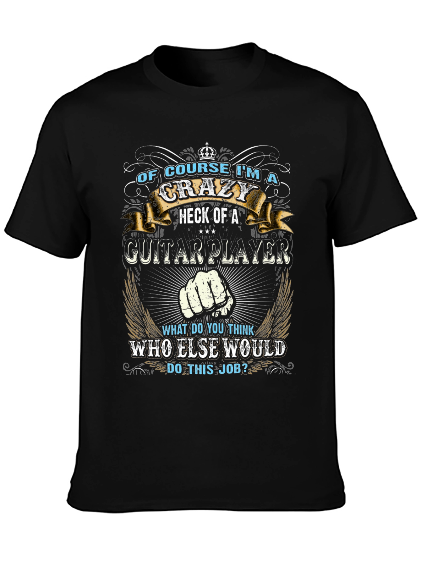 Crazy Guitar Player Graphic Tee
