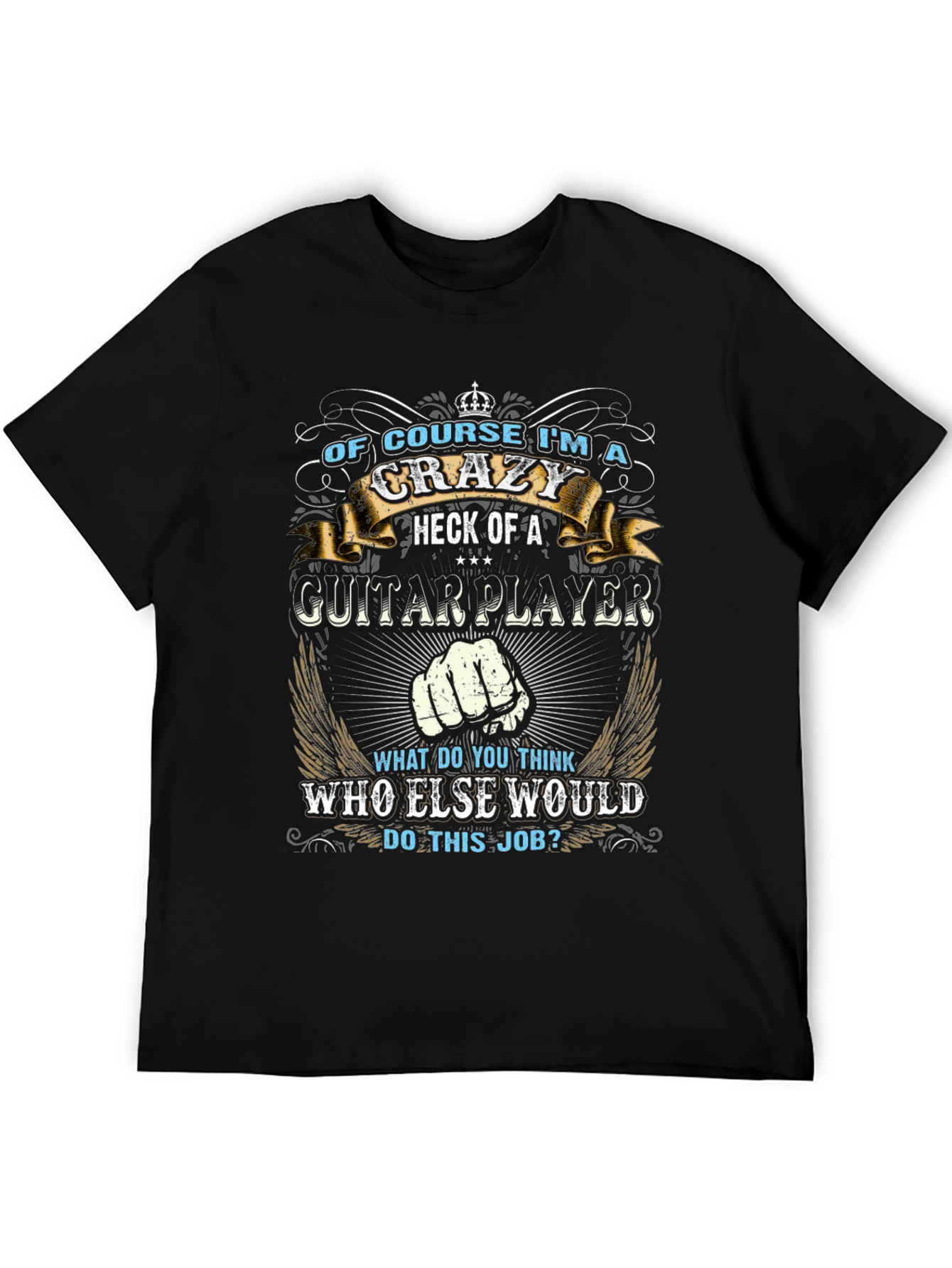 Crazy Guitar Player Graphic Tee