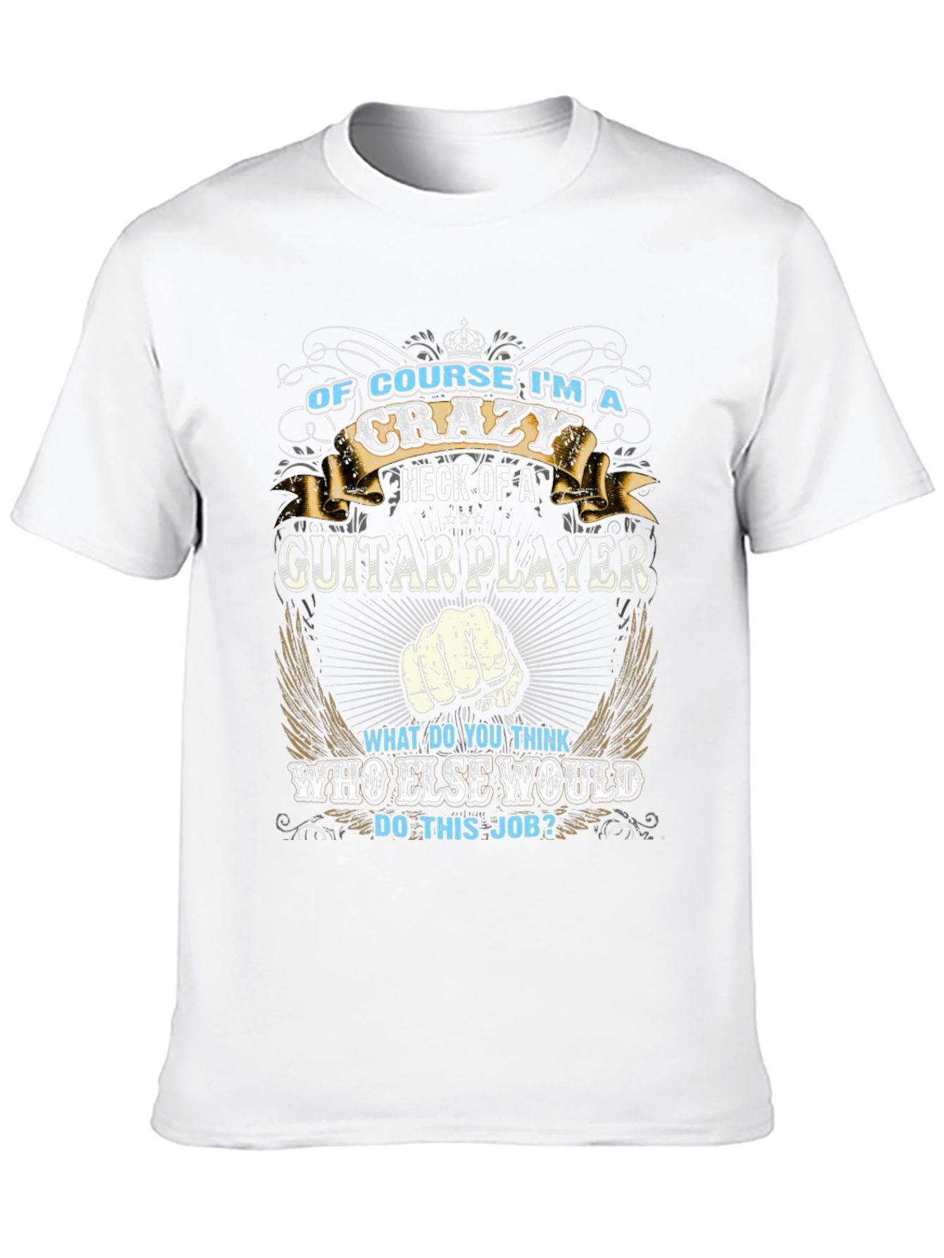 Crazy Guitar Player Graphic Tee