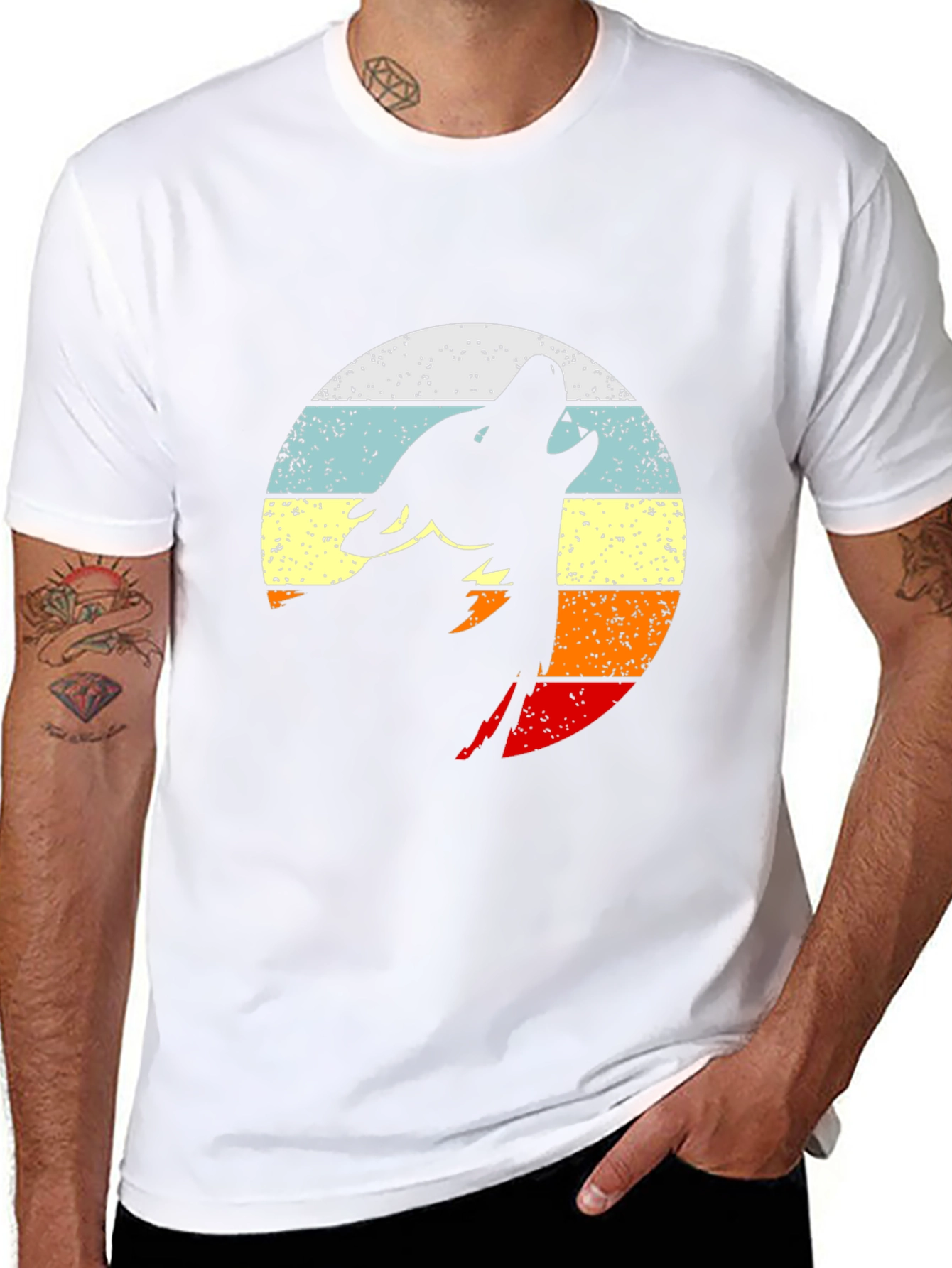 Retro Wolf Silhouette T-Shirt