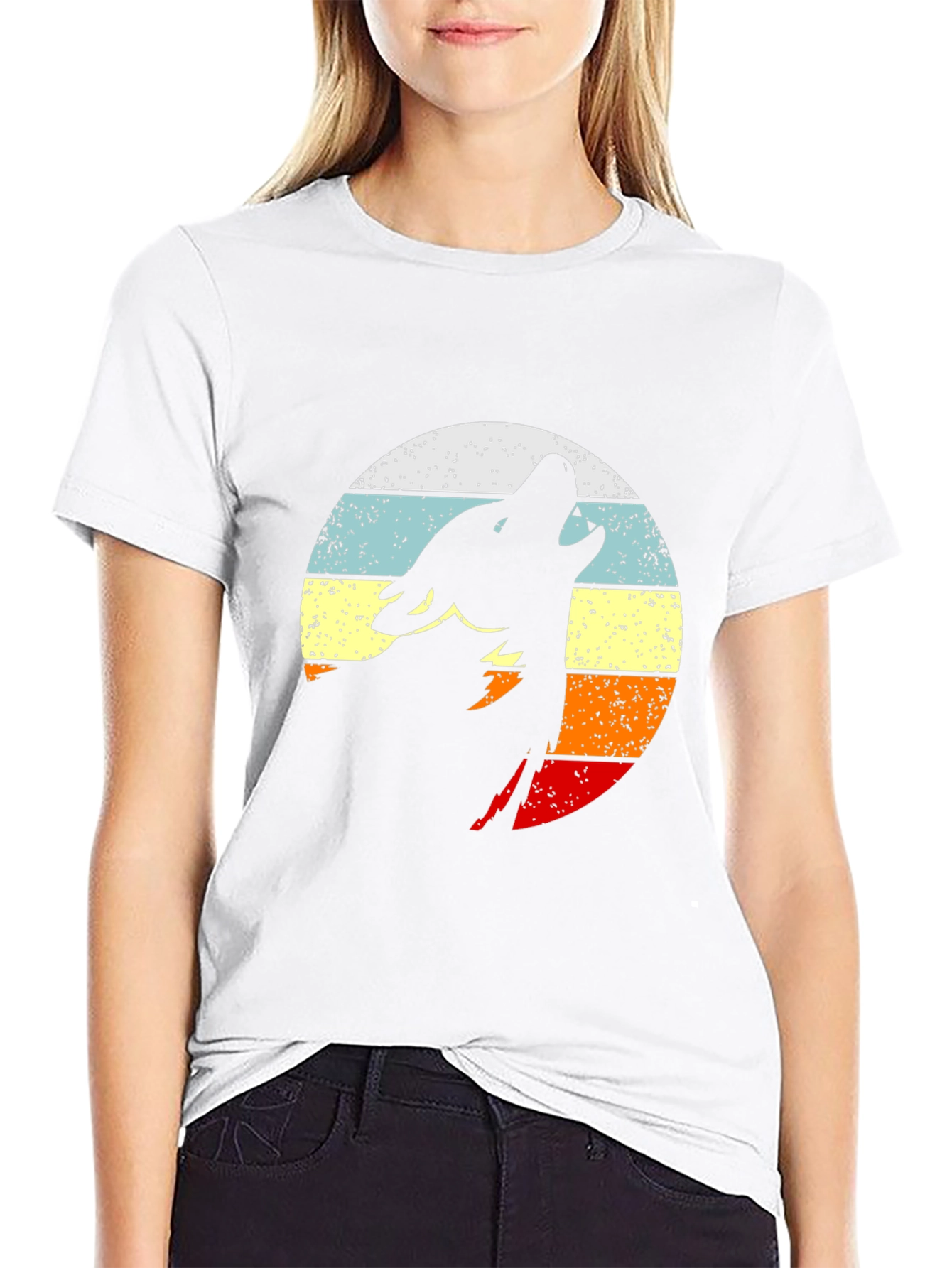 Retro Wolf Silhouette T-Shirt