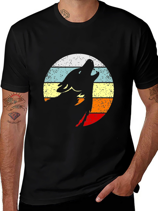 Retro Wolf Silhouette T-Shirt
