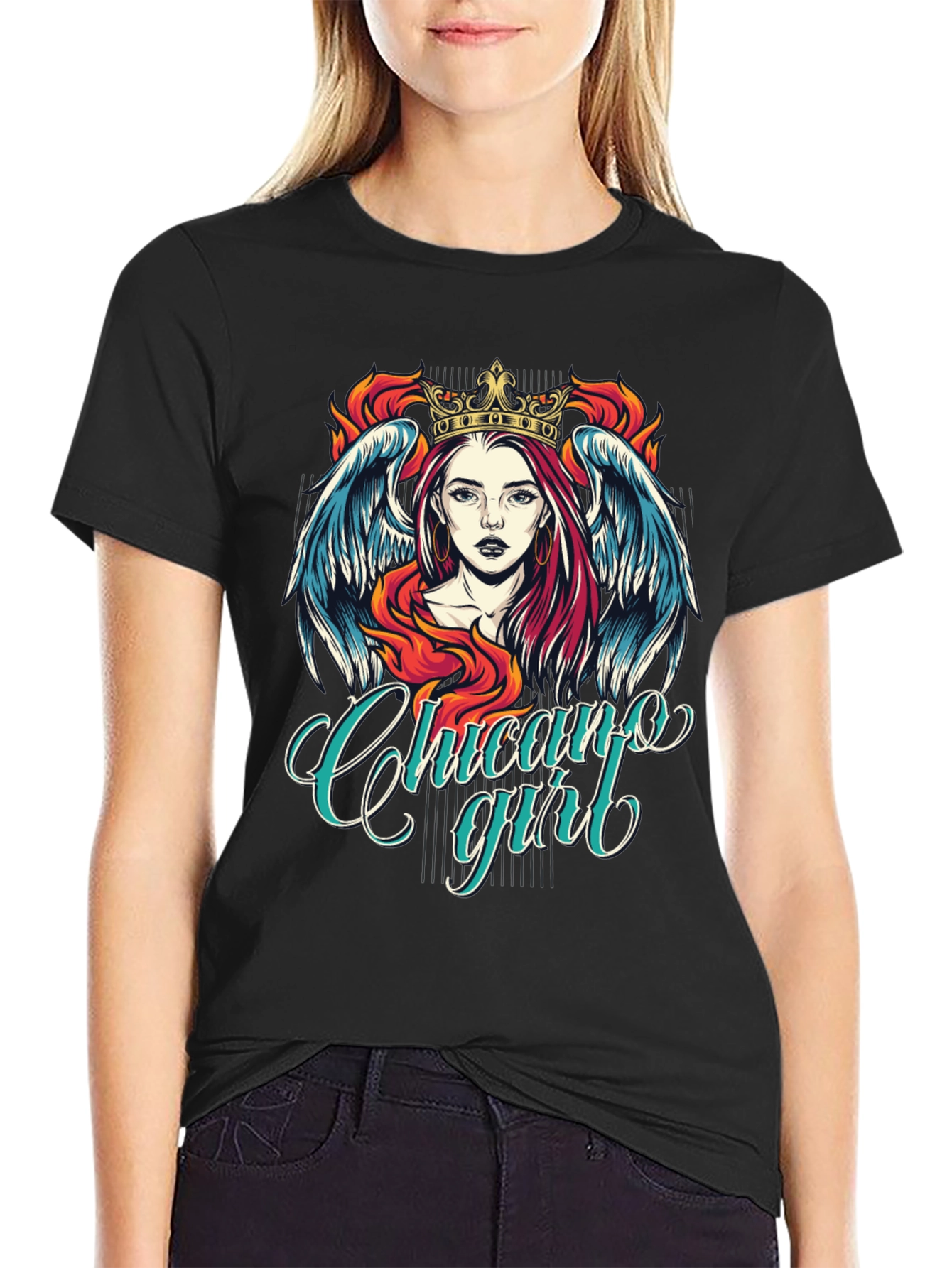 Chicago Girl Graphic Tee - Black