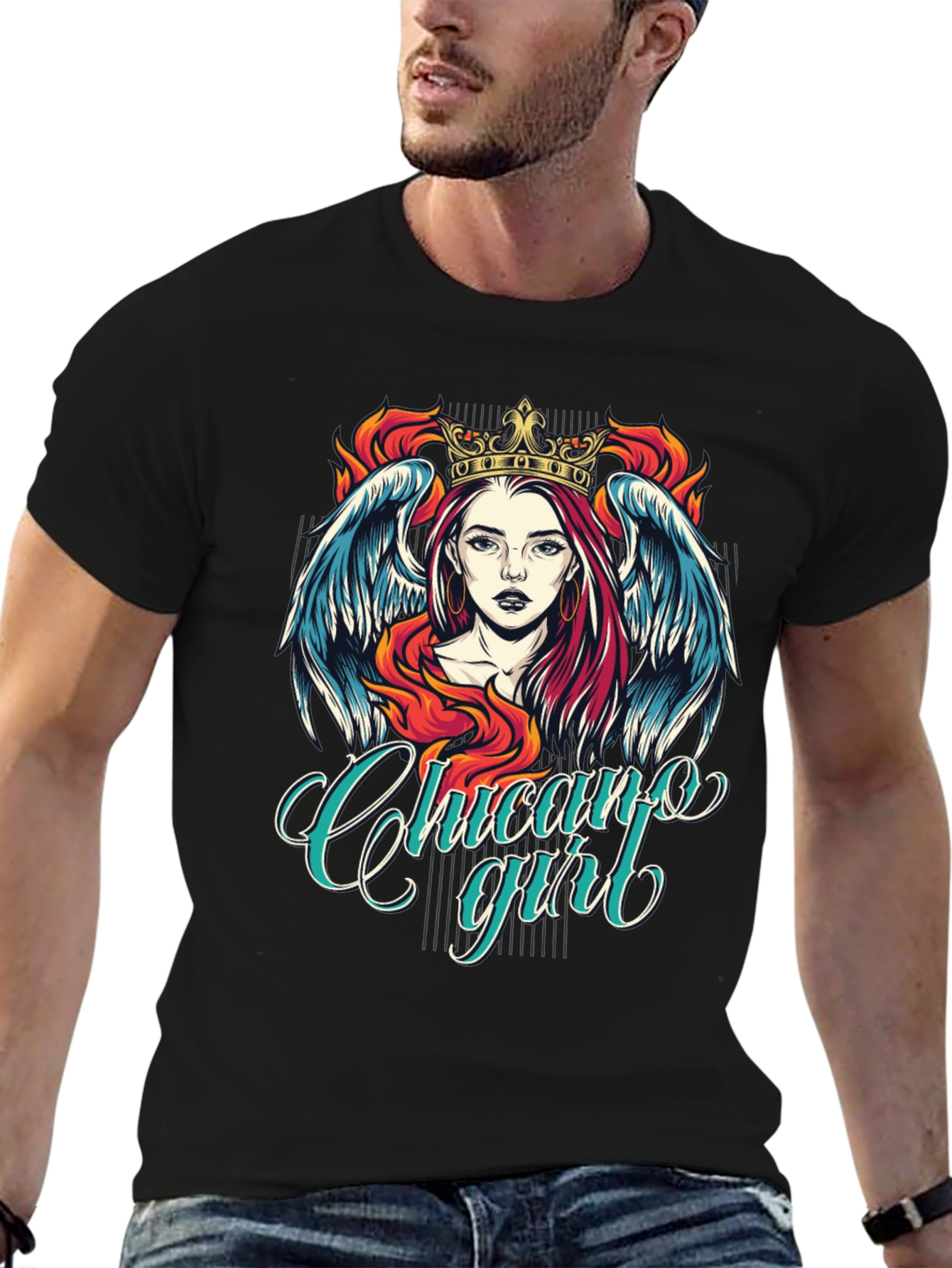 Chicago Girl Graphic Tee - Black
