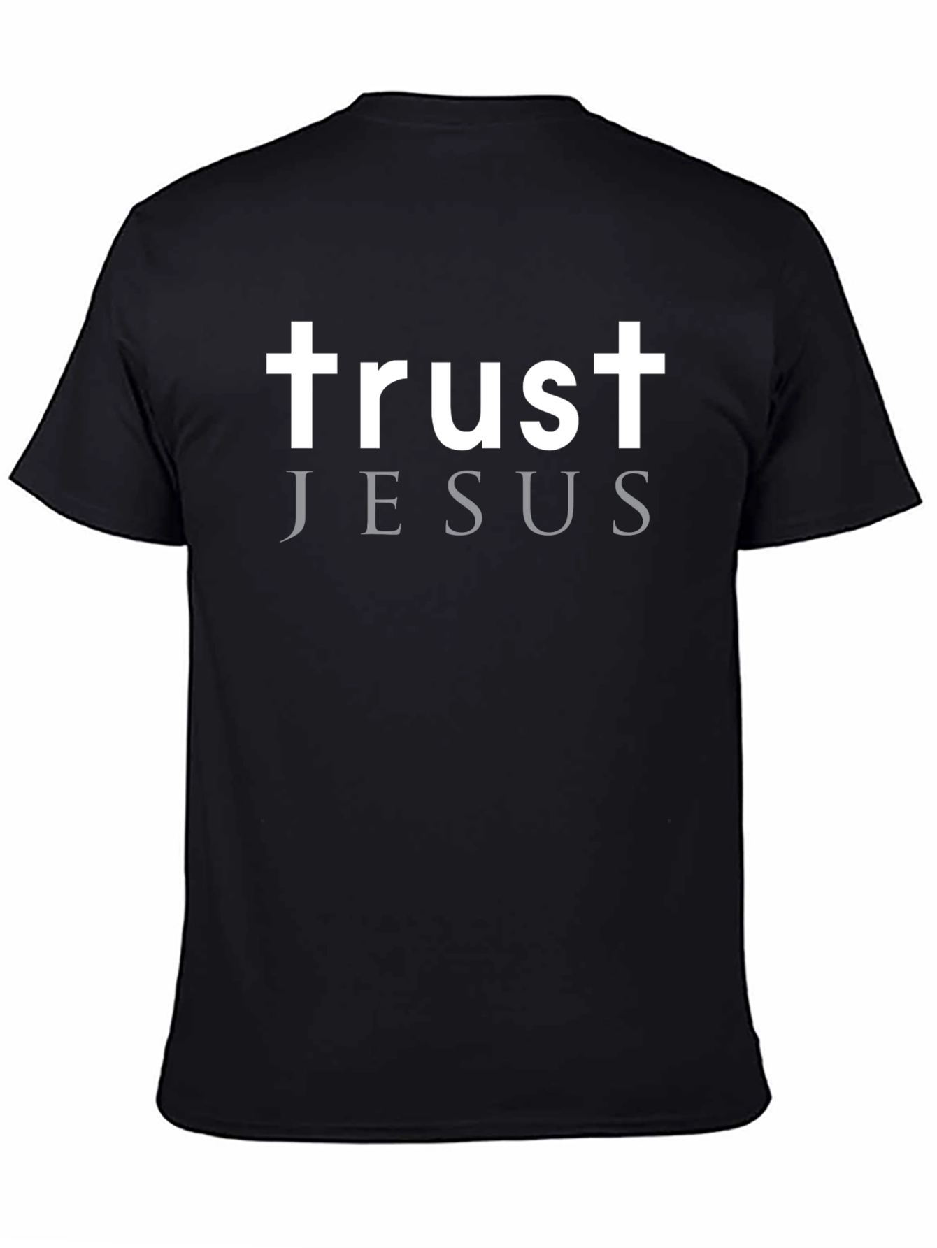 Trust Jesus Graphic T-Shirt - Black