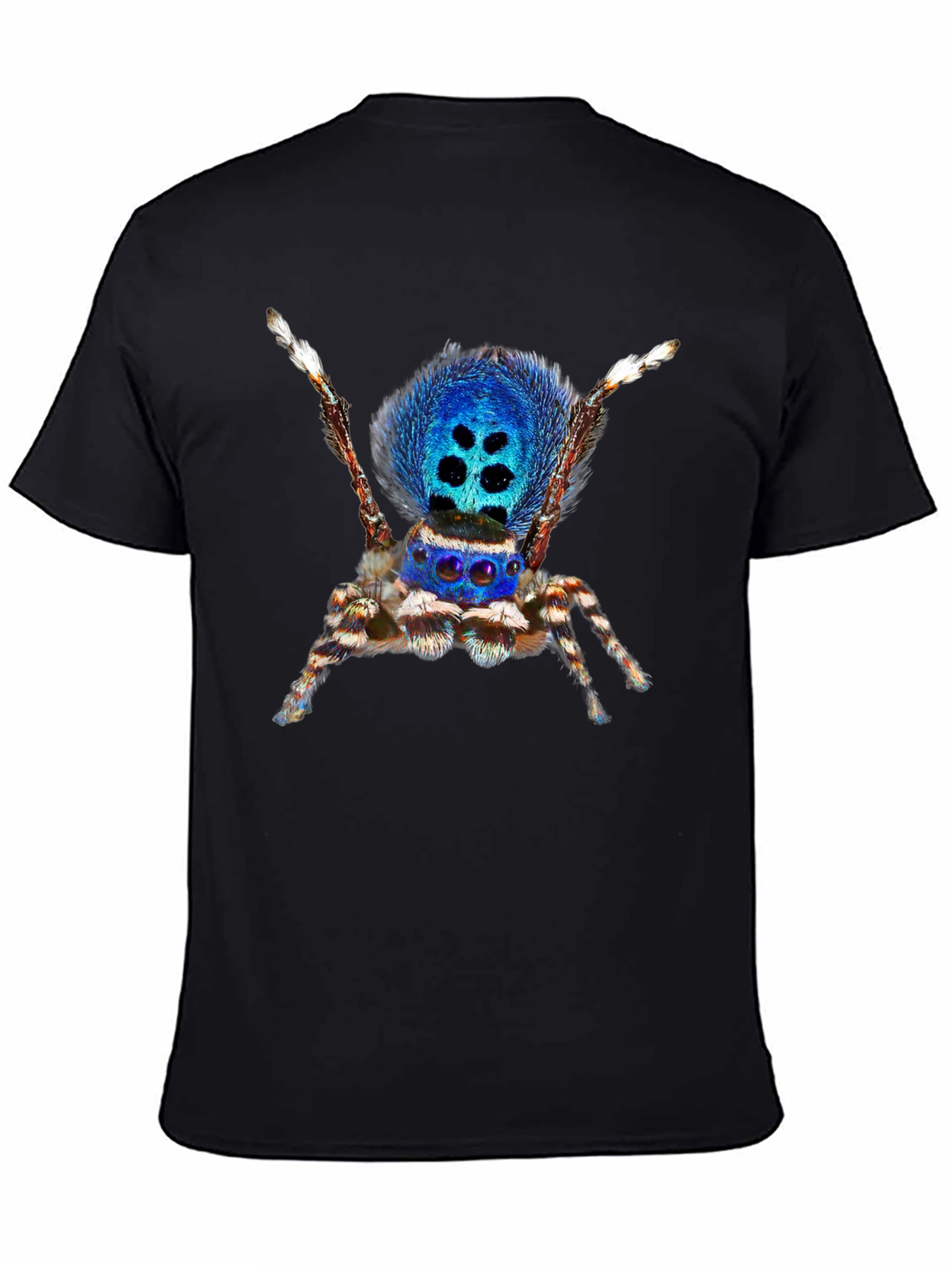 Blue Spider Graphic Tee - Unique Insect Design