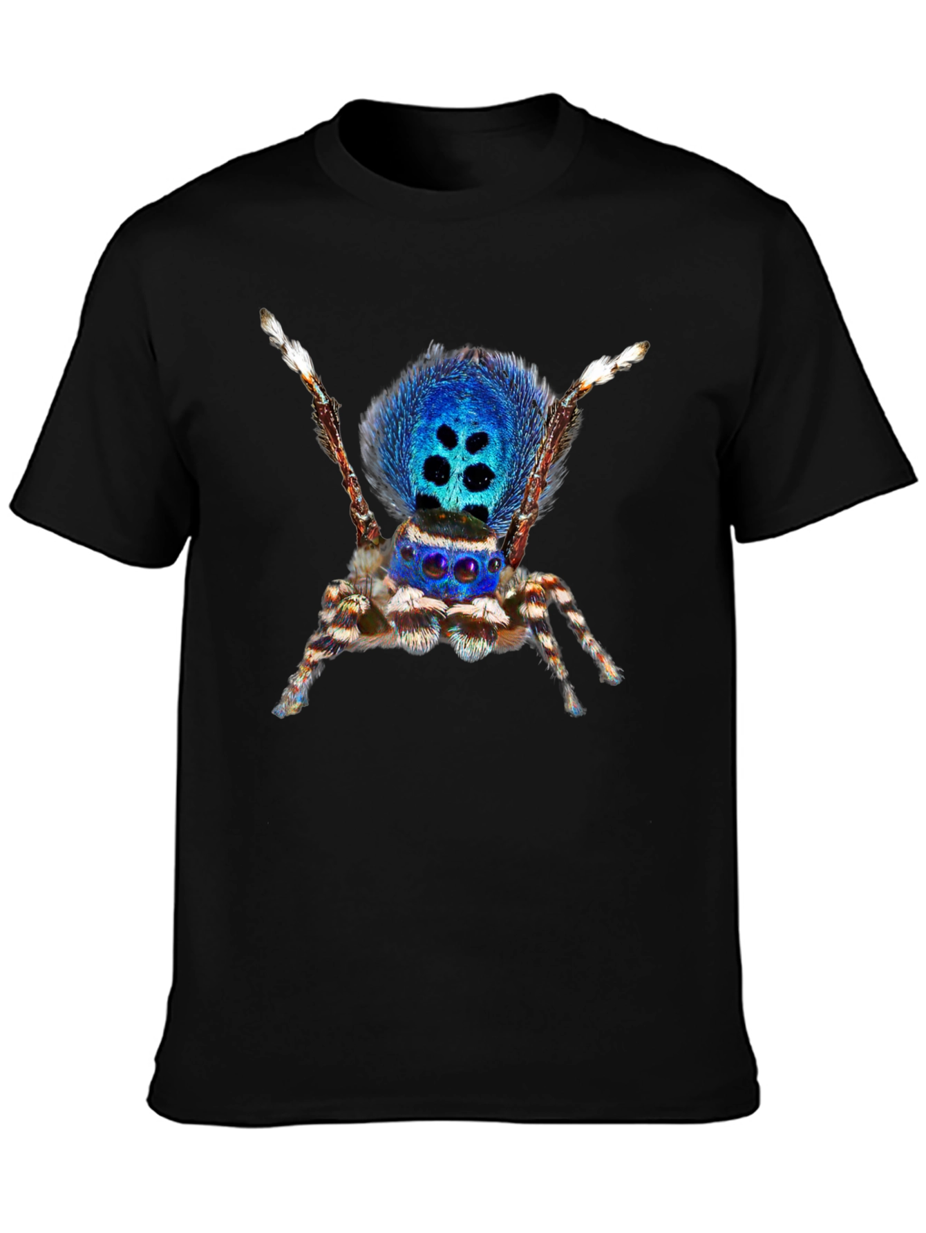 Blue Spider Graphic Tee - Unique Insect Design