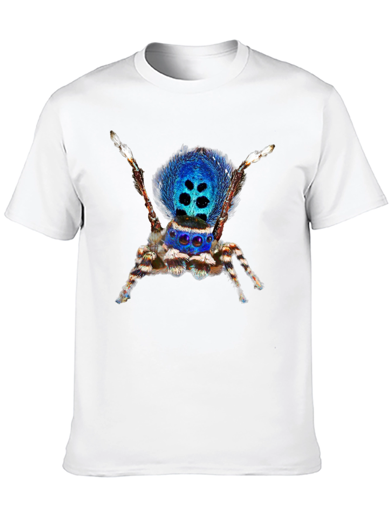 Blue Spider Graphic Tee - Unique Insect Design