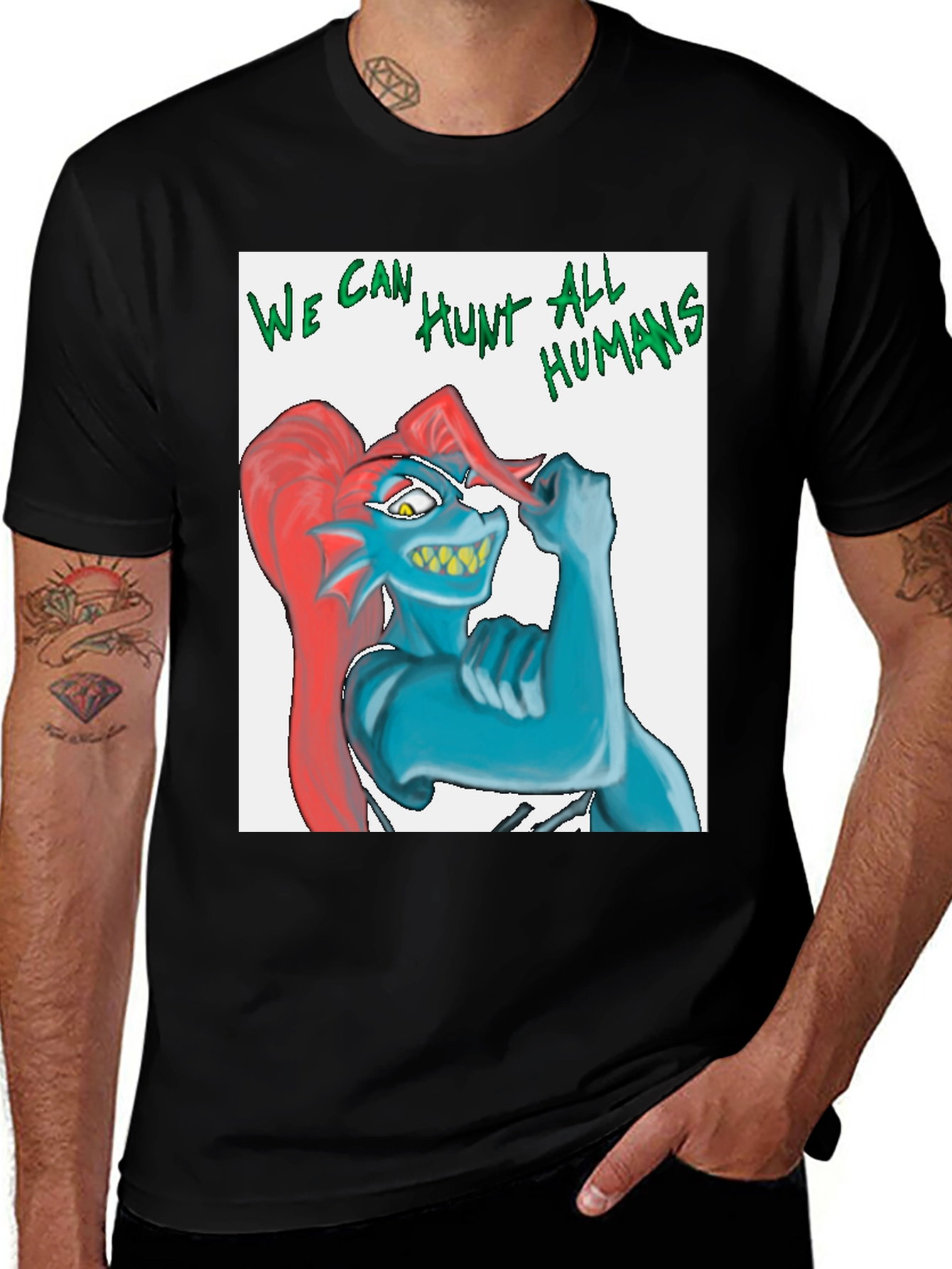 Undertale Undyne We Can Hunt All Humans T-Shirt
