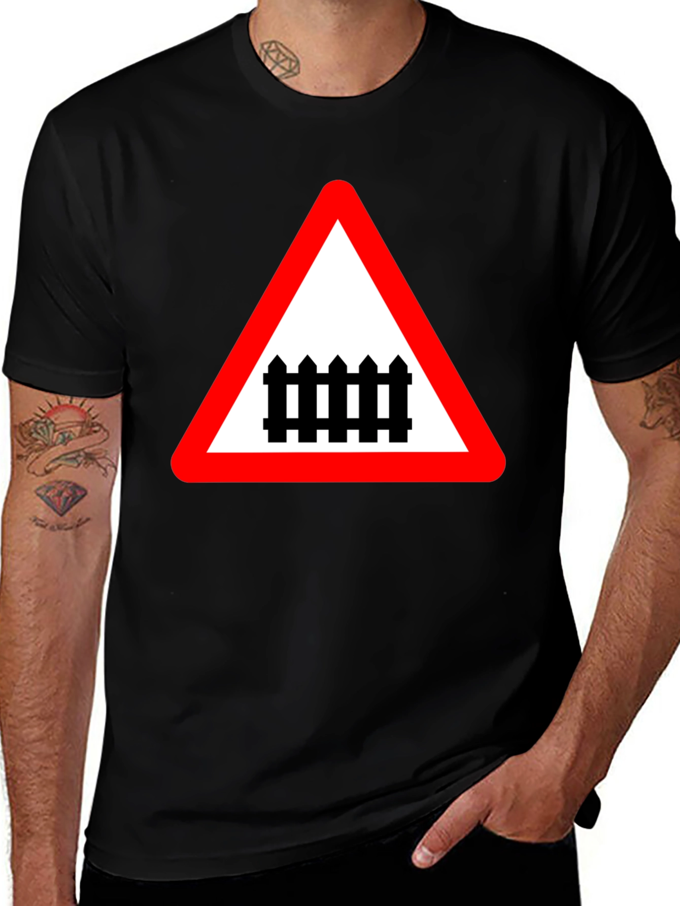 Train Crossing Sign T-Shirt