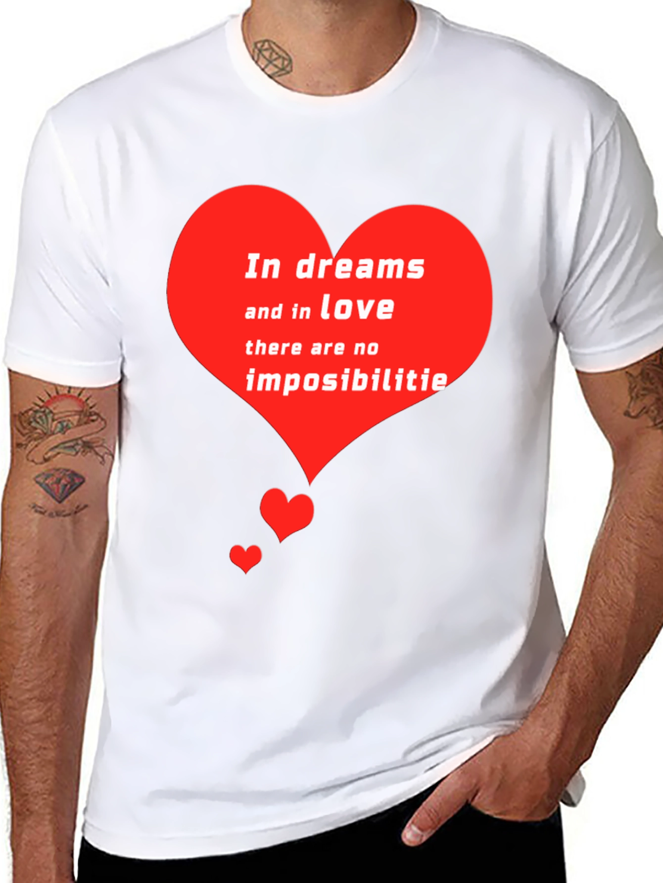 Romantic Heart T-Shirt - Dreams and Love Tee
