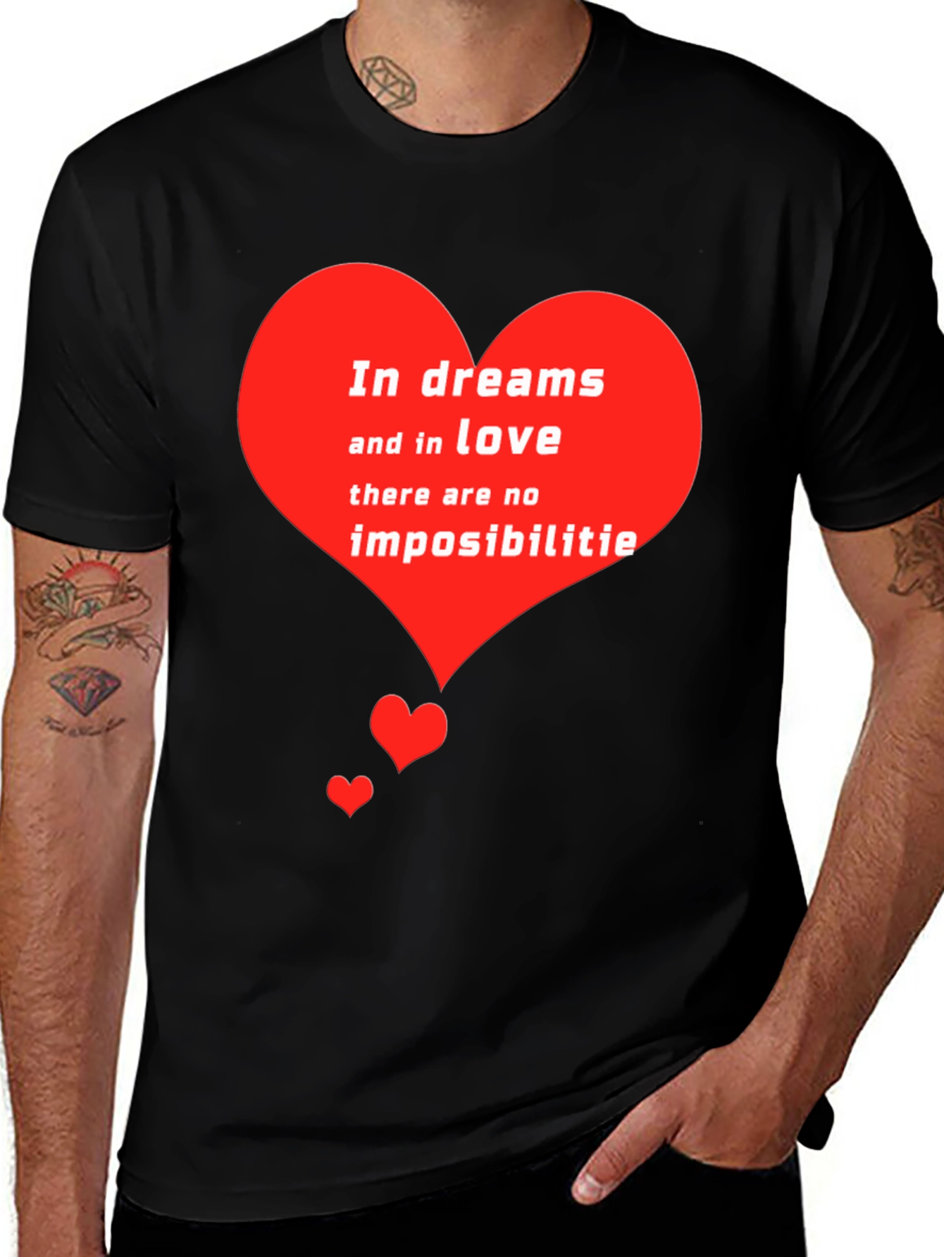 Romantic Heart T-Shirt - Dreams and Love Tee